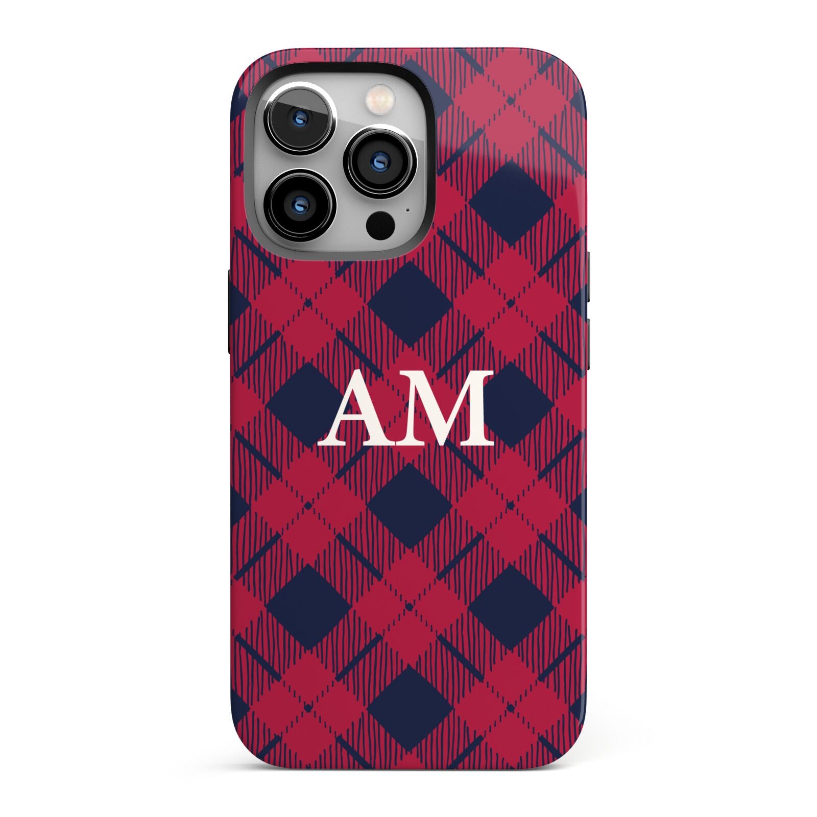 Personalised Tartan iPhone 13 Pro Full Wrap 3D Tough Case