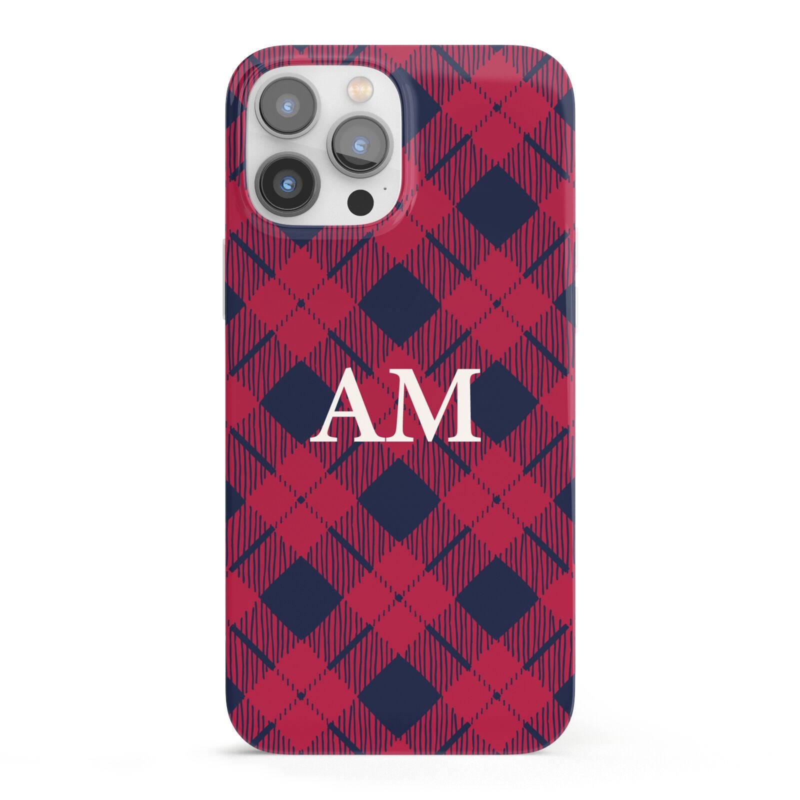 Personalised Tartan iPhone 13 Pro Max Full Wrap 3D Snap Case