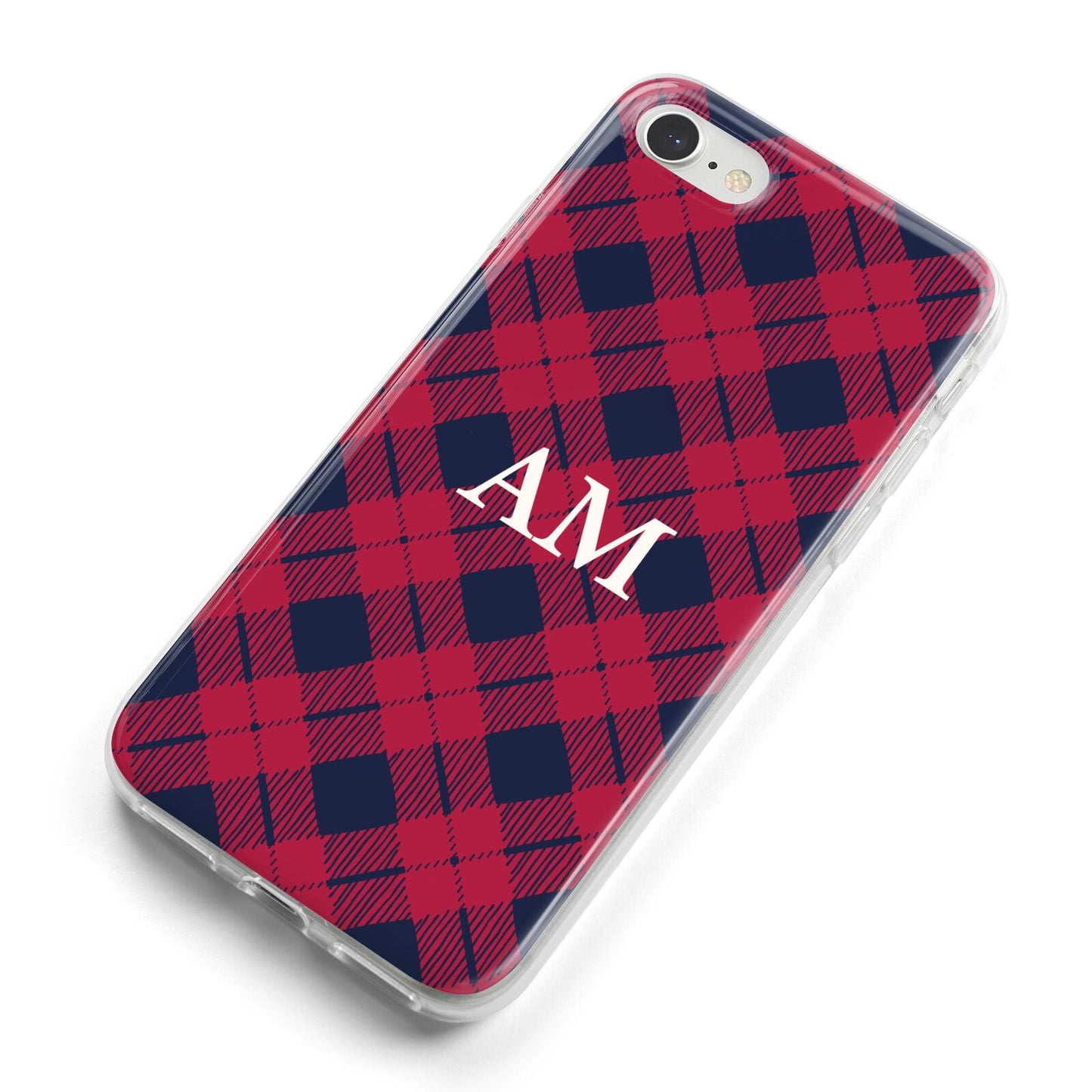 Personalised Tartan iPhone 8 Bumper Case on Silver iPhone Alternative Image