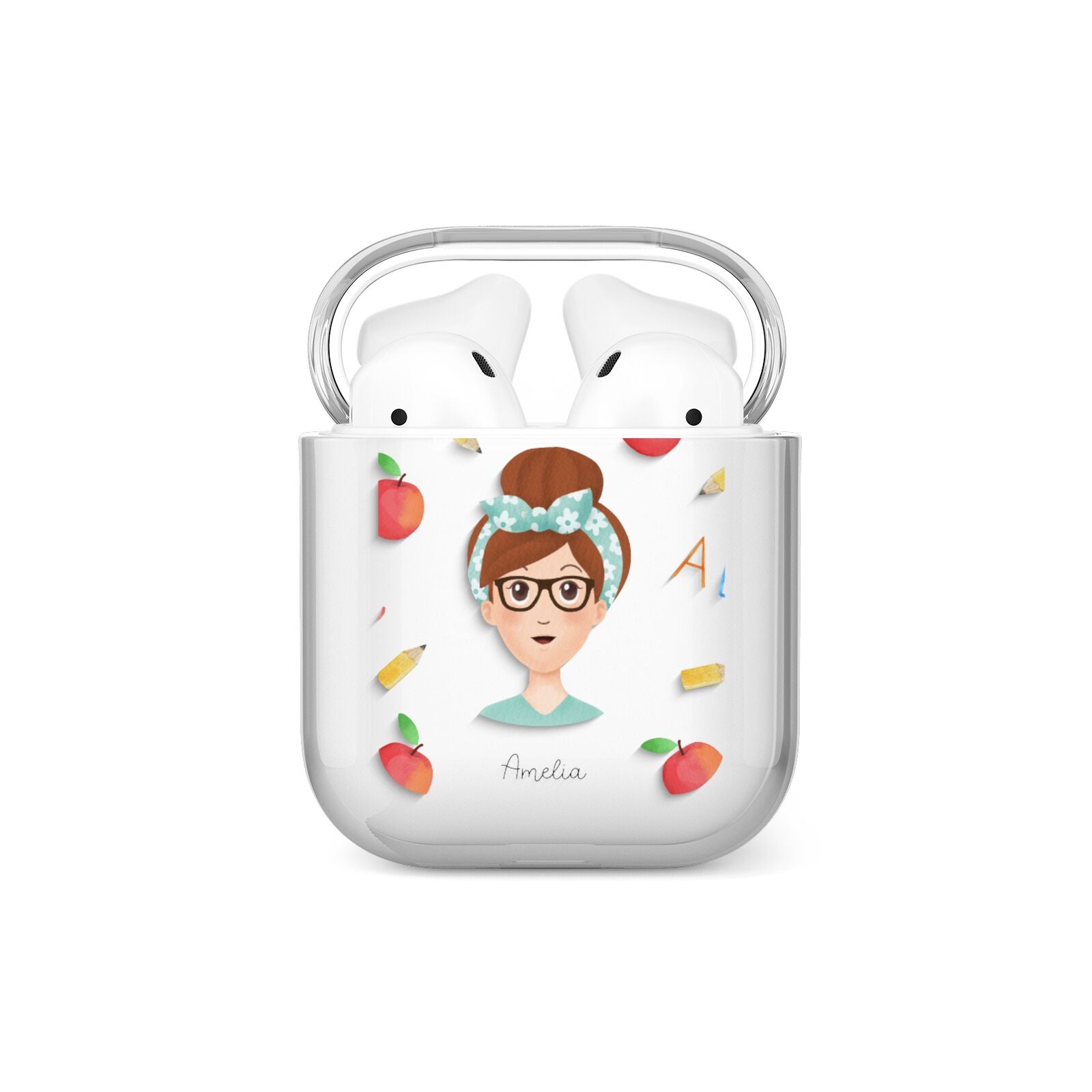 Personalised Teacher Cartoon AirPods Case