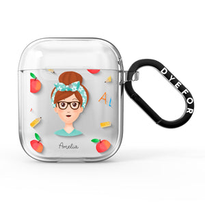 Personalised Teacher Cartoon AirPods Case