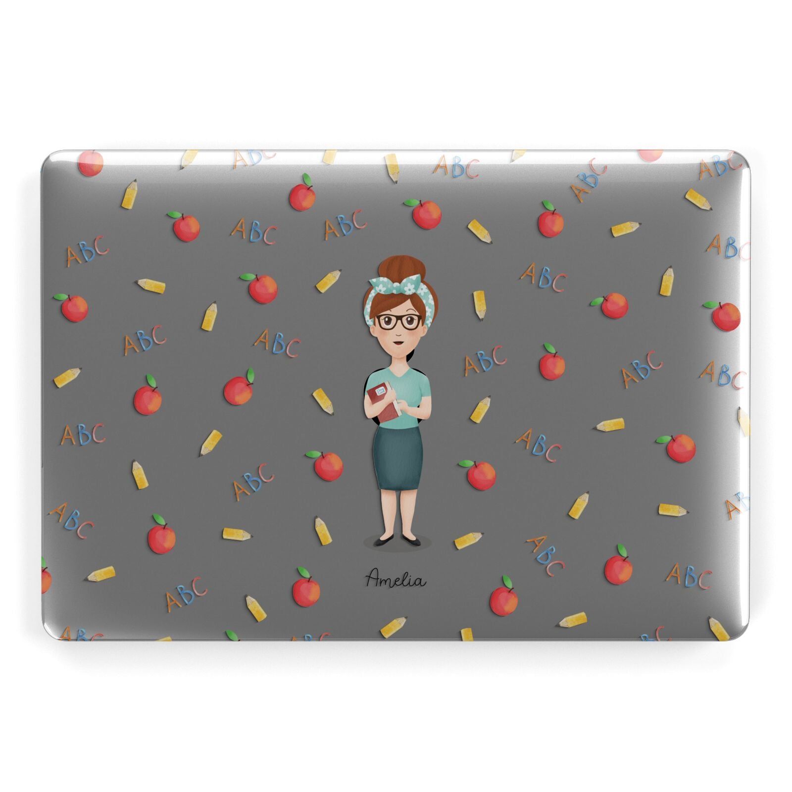 Personalised Teacher Cartoon Apple MacBook Case