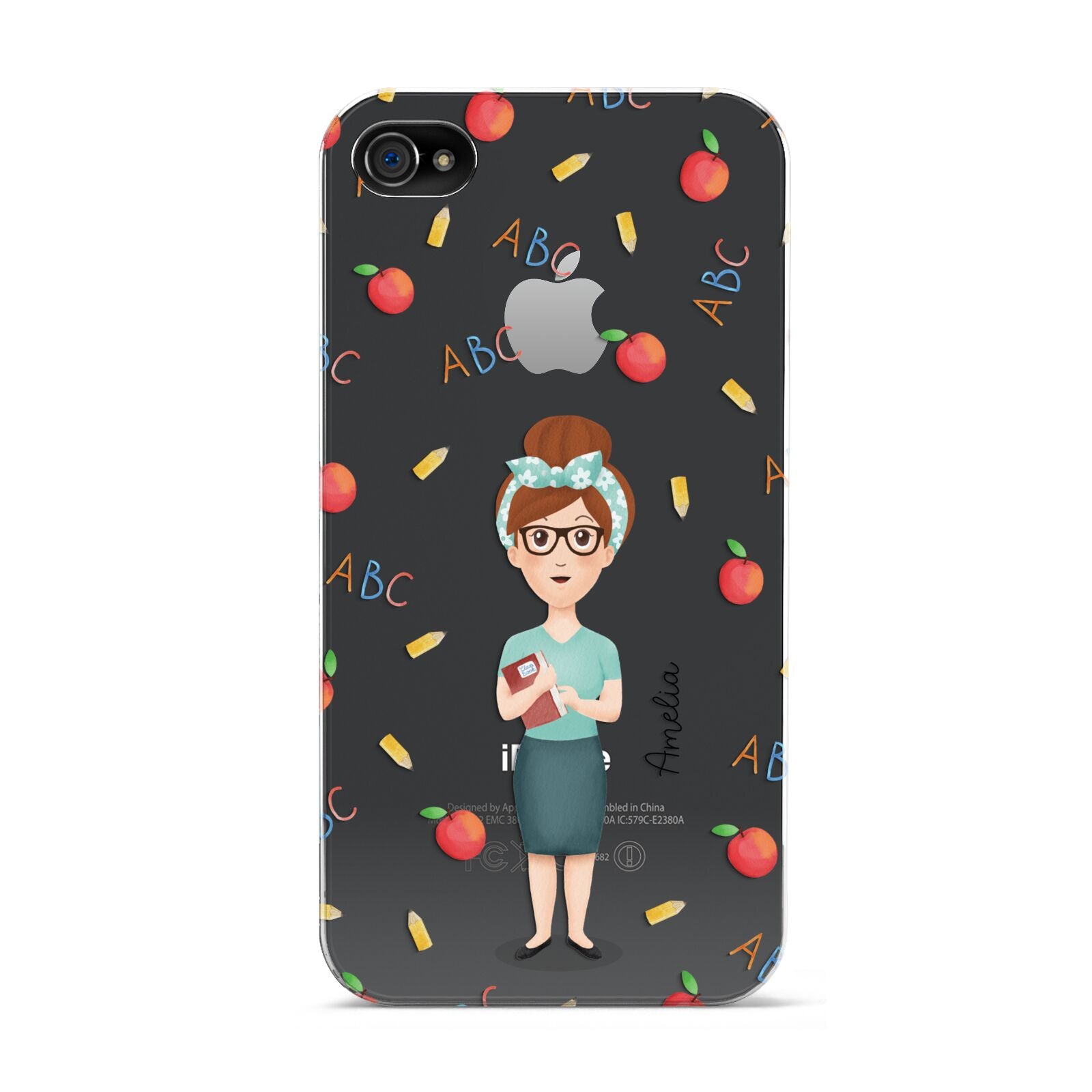 Personalised Teacher Cartoon Apple iPhone 4s Case