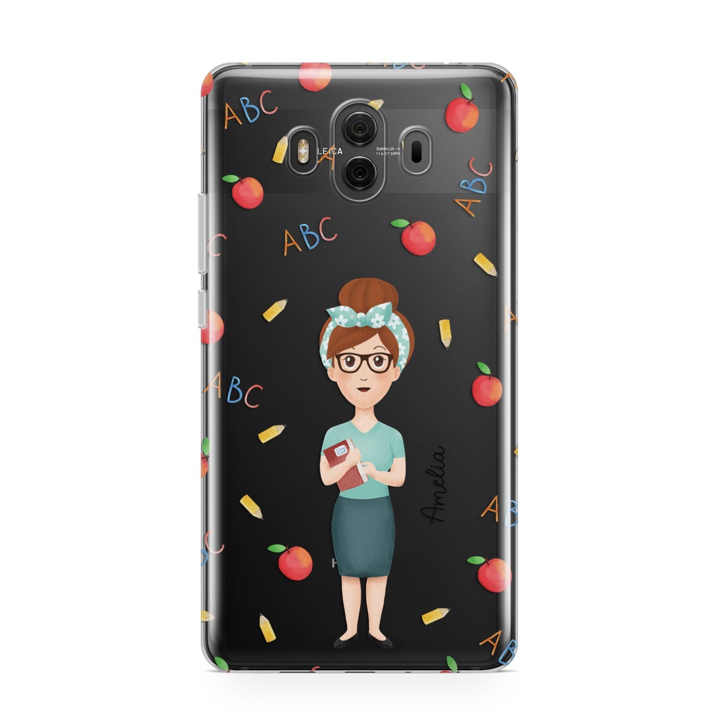 Personalised Teacher Cartoon Huawei Mate 10 Protective Phone Case