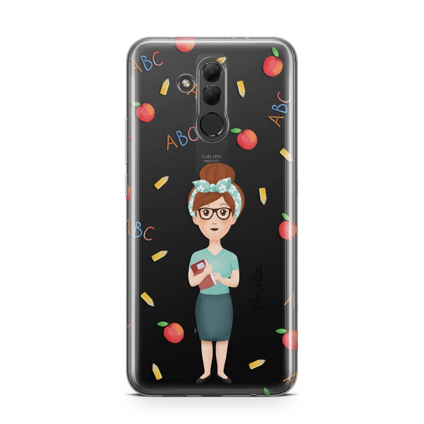 Personalised Teacher Cartoon Huawei Mate 20 Lite