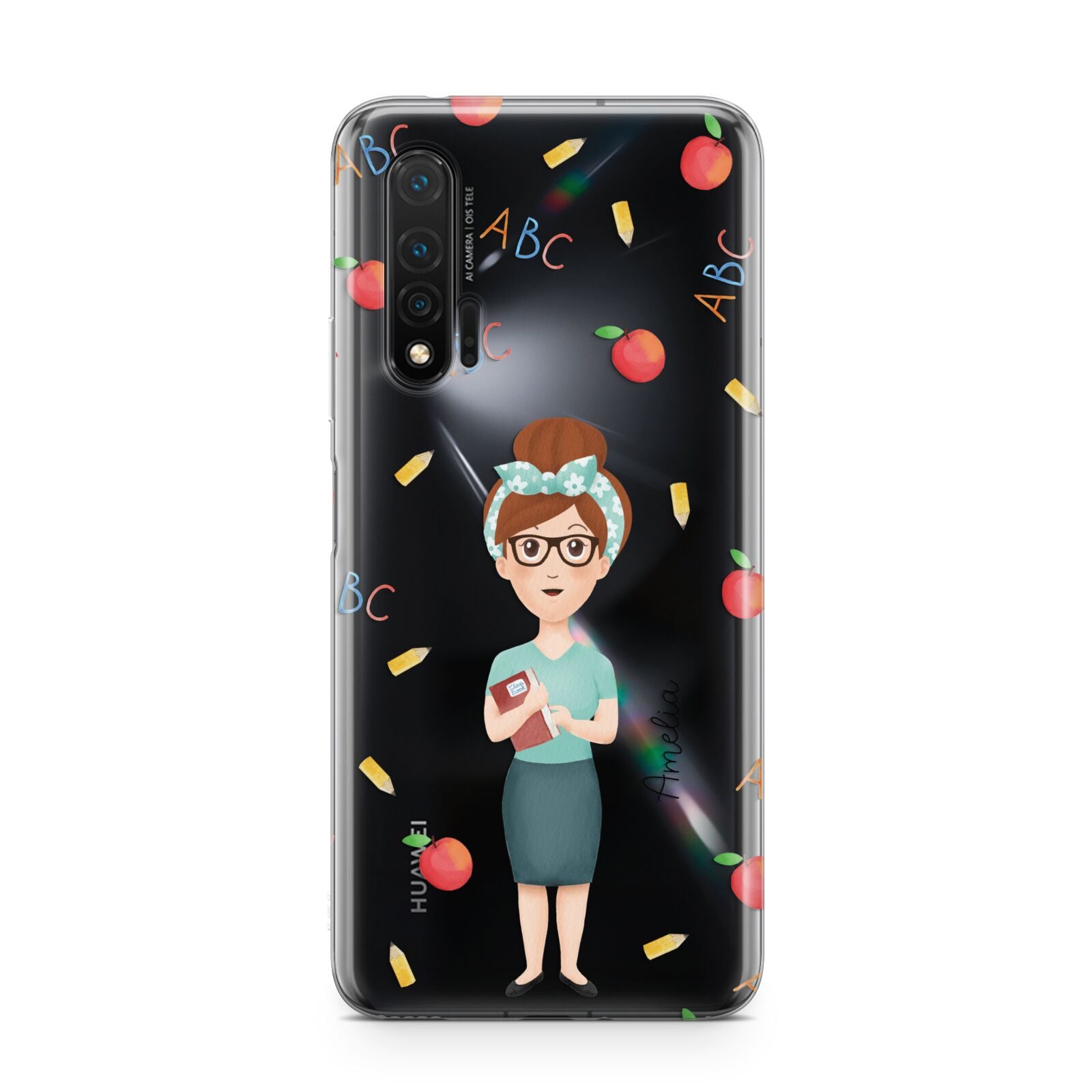 Personalised Teacher Cartoon Huawei Nova 6 Phone Case