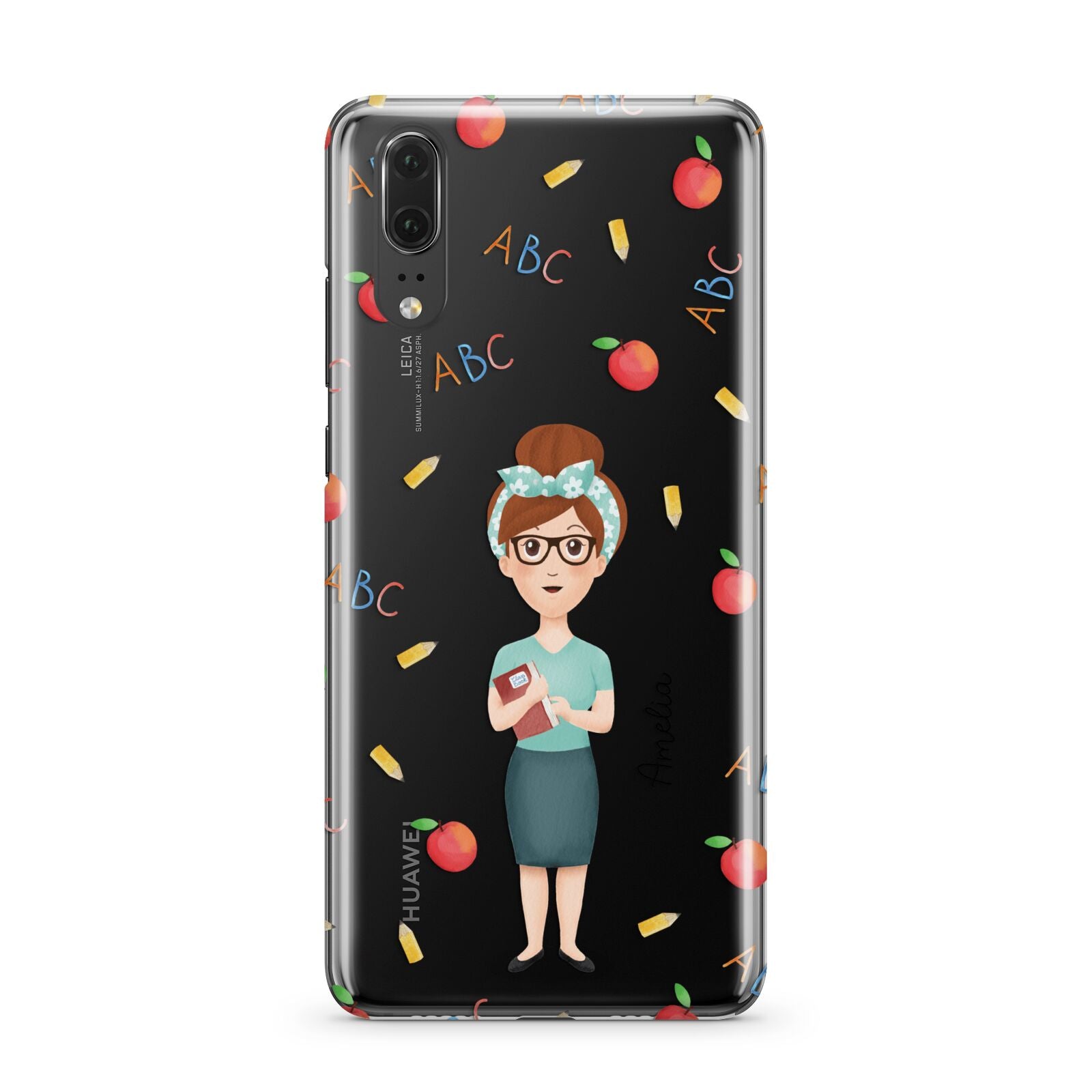 Personalised Teacher Cartoon Huawei P20 Phone Case