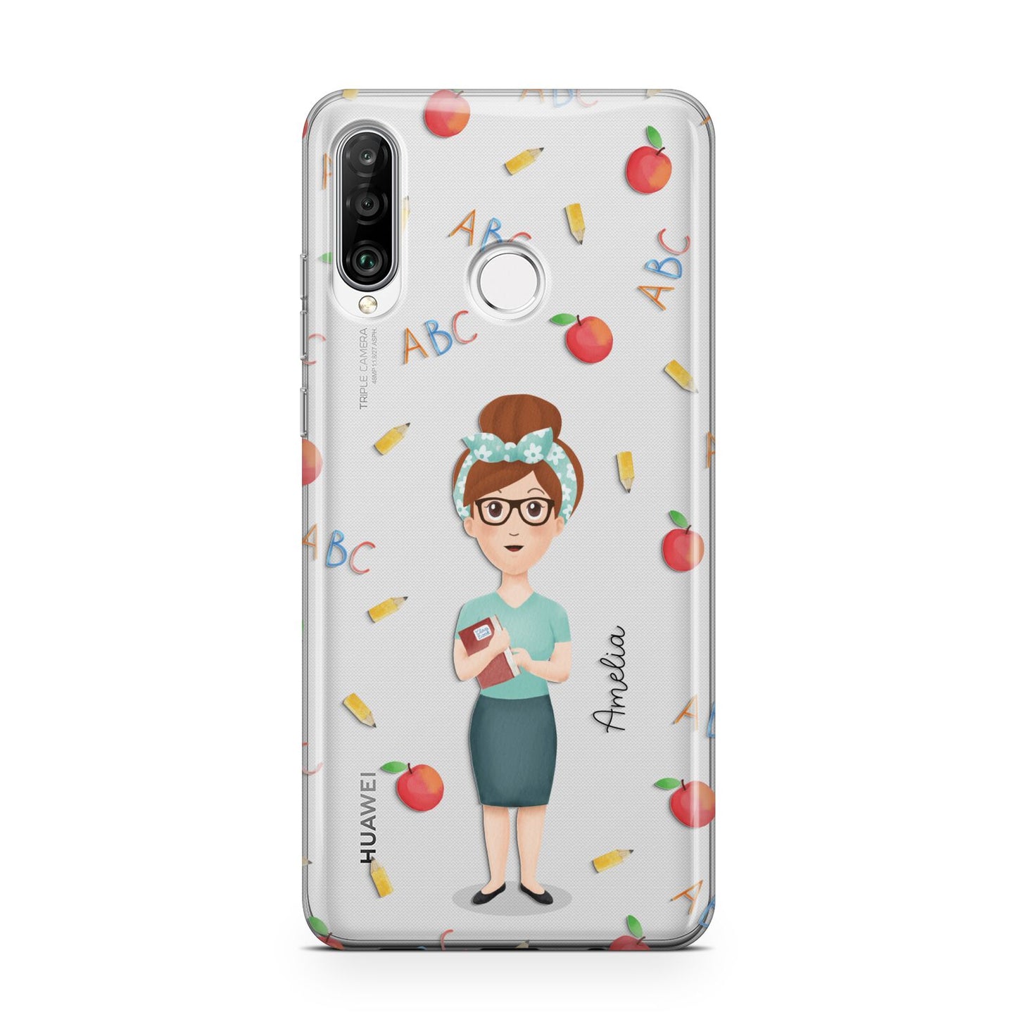 Personalised Teacher Cartoon Huawei P30 Lite Phone Case