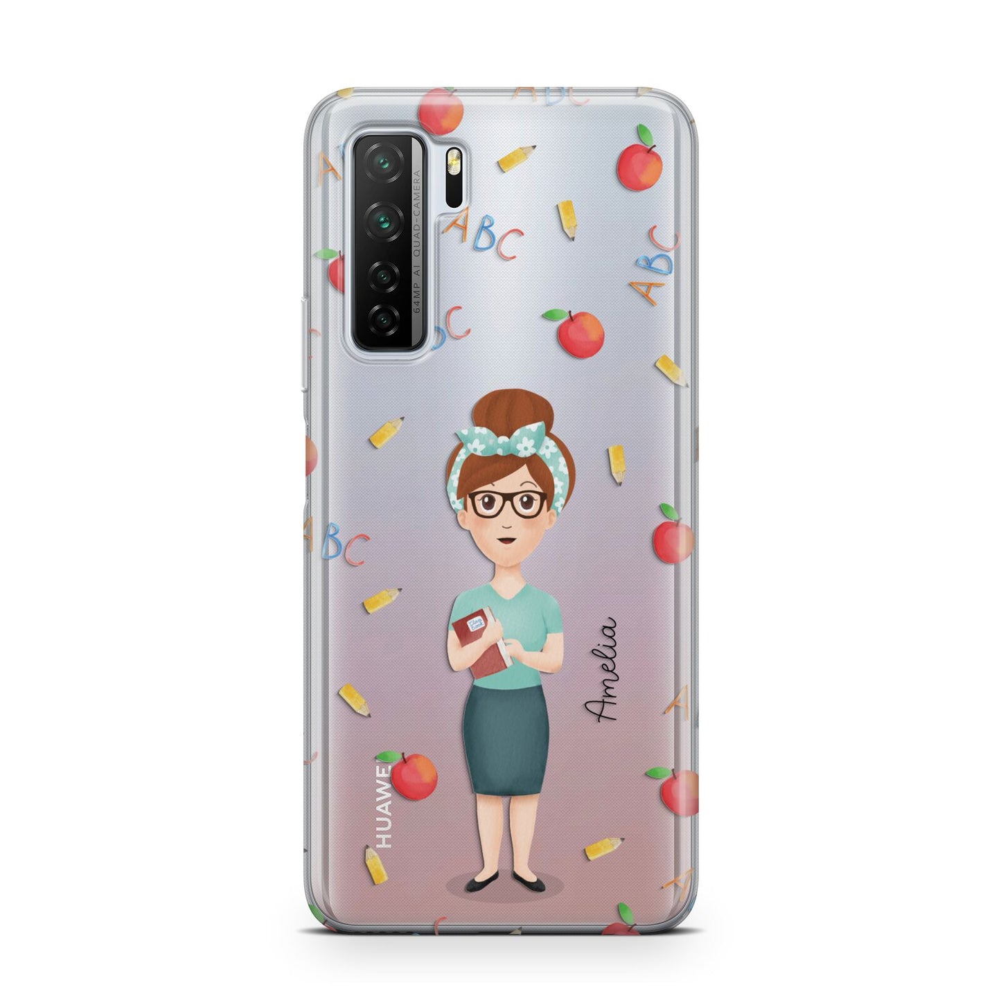 Personalised Teacher Cartoon Huawei P40 Lite 5G Phone Case