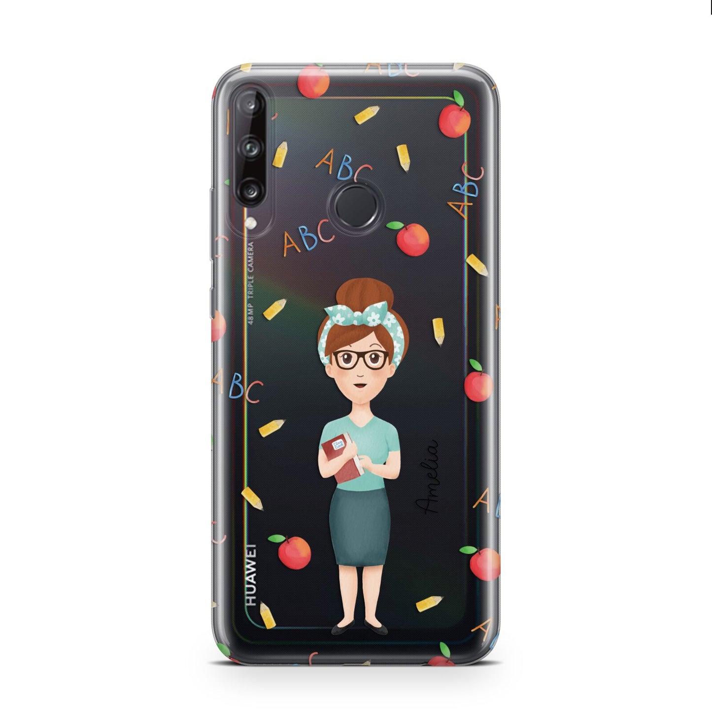 Personalised Teacher Cartoon Huawei P40 Lite E Phone Case