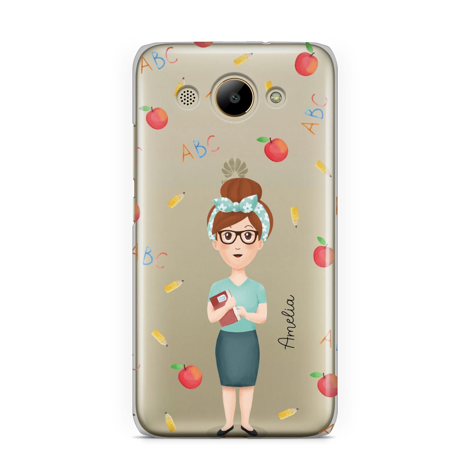 Personalised Teacher Cartoon Huawei Y3 2017