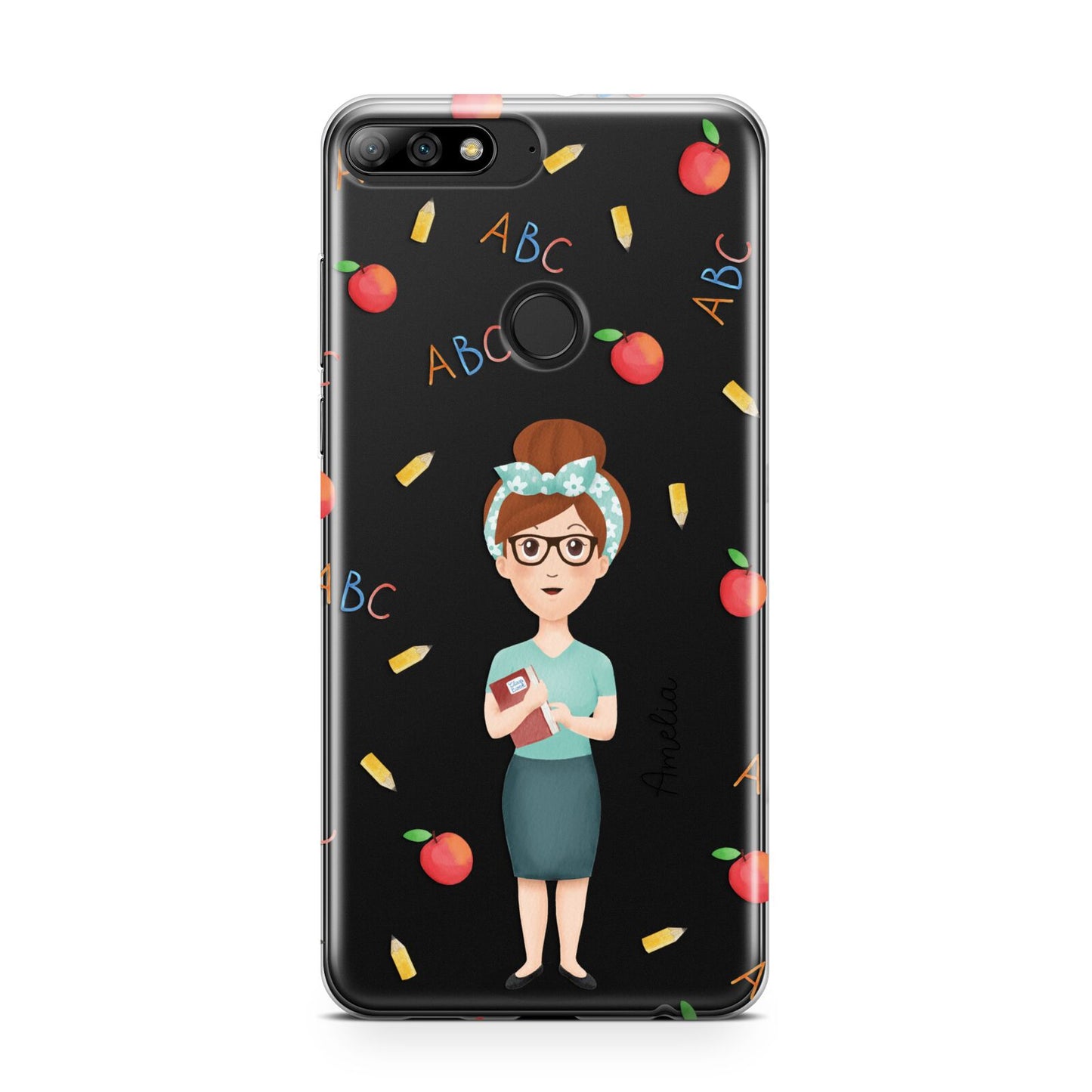 Personalised Teacher Cartoon Huawei Y7 2018