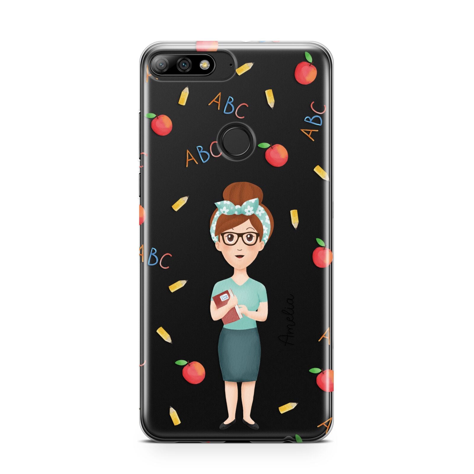 Personalised Teacher Cartoon Huawei Y7 2018