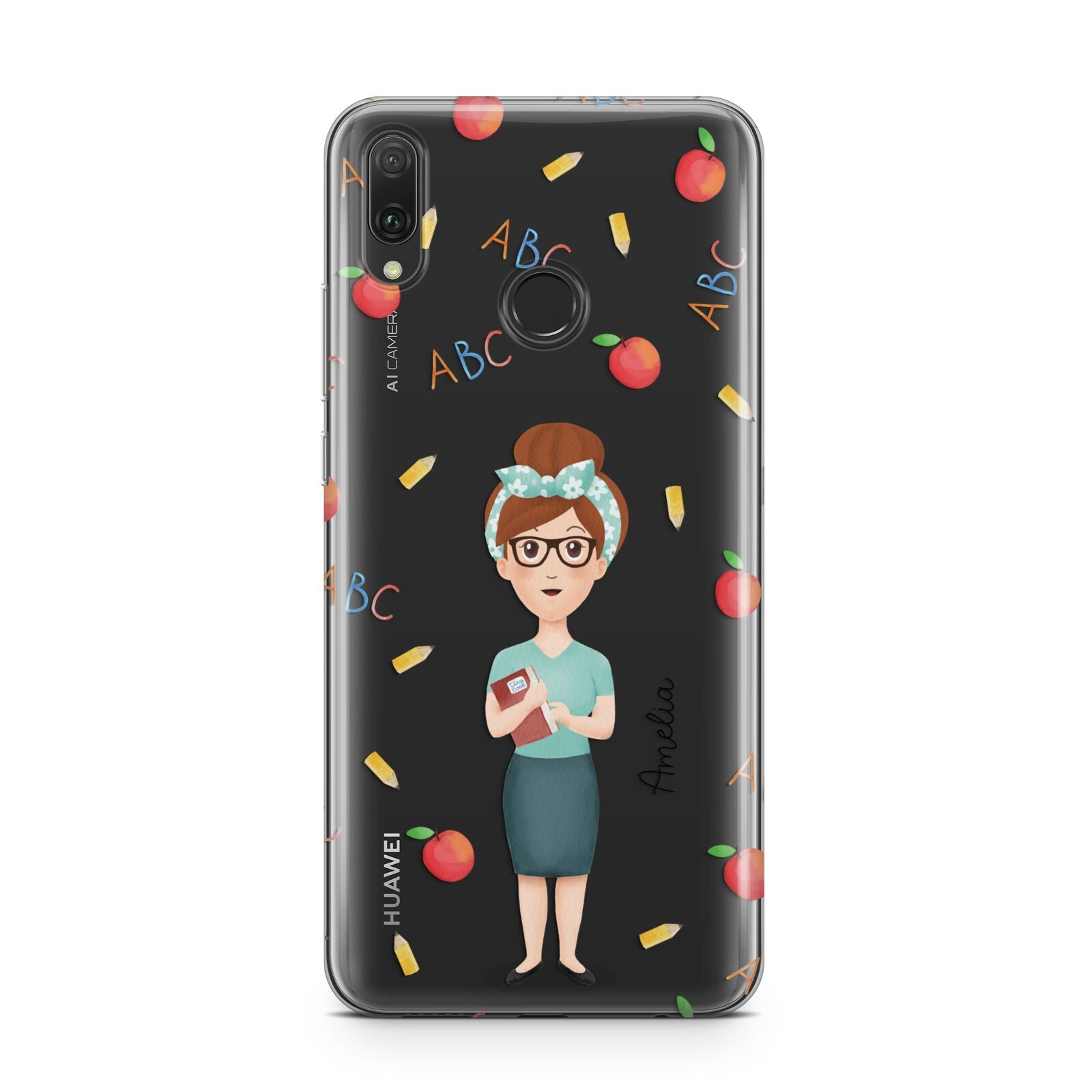 Personalised Teacher Cartoon Huawei Y9 2019