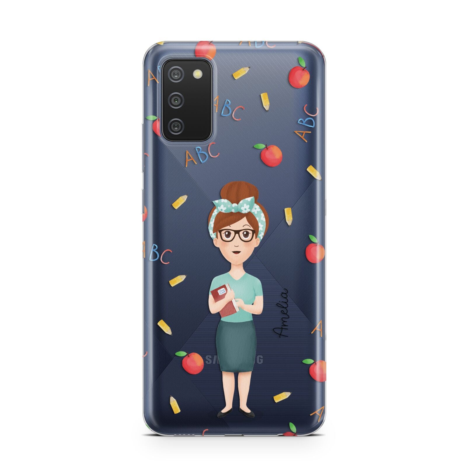 Personalised Teacher Cartoon Samsung A02s Case