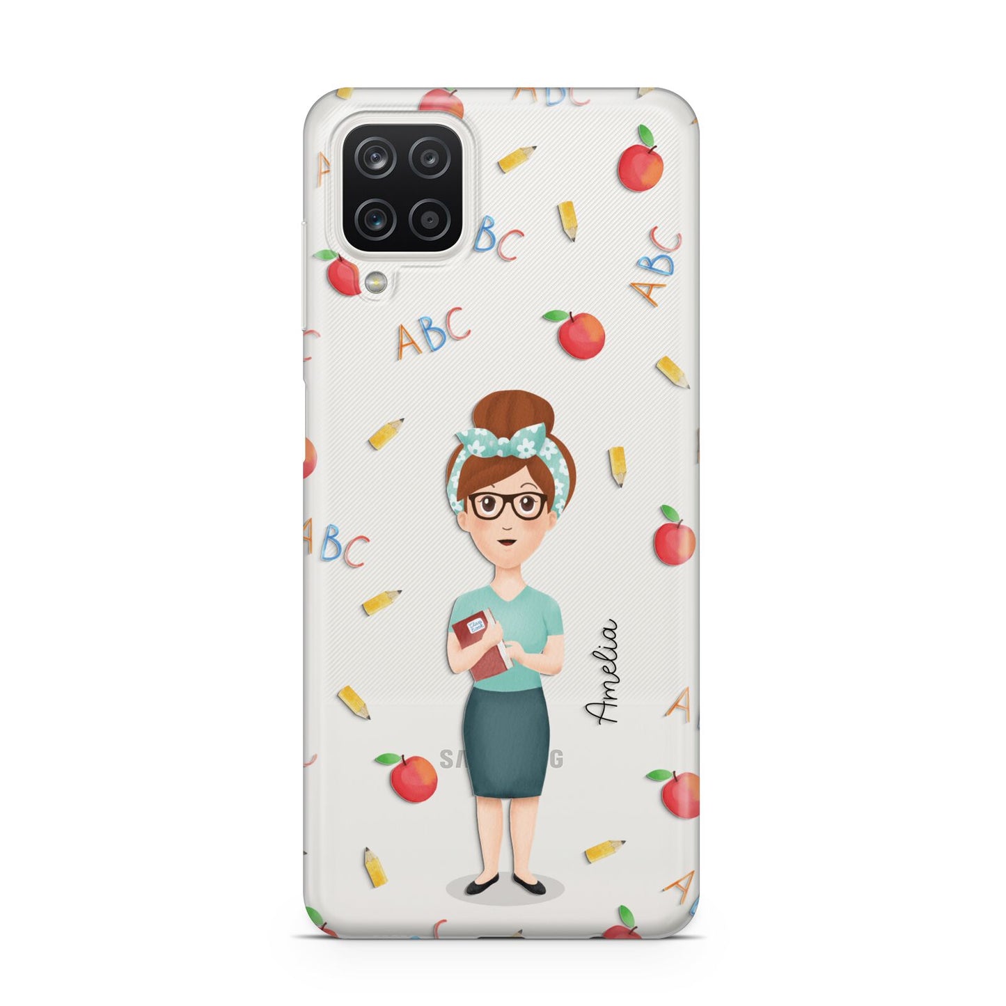 Personalised Teacher Cartoon Samsung A12 Case