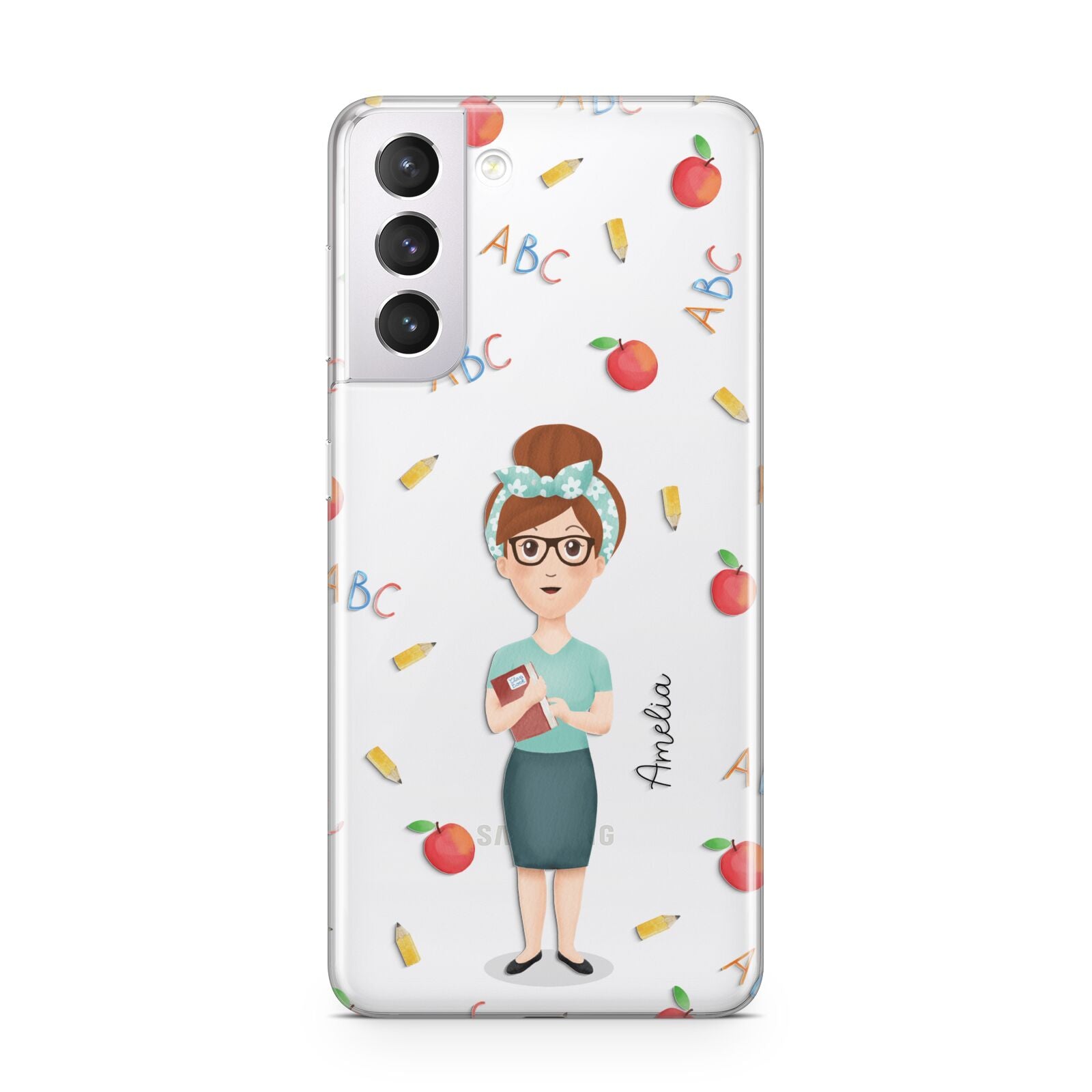 Personalised Teacher Cartoon Samsung S21 Case