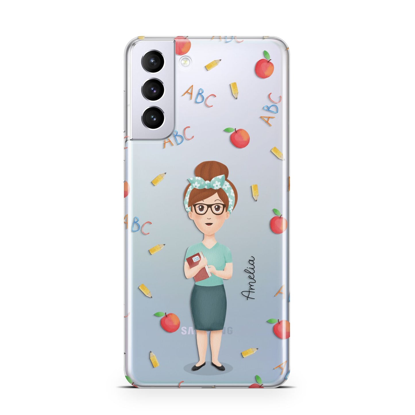 Personalised Teacher Cartoon Samsung S21 Plus Case