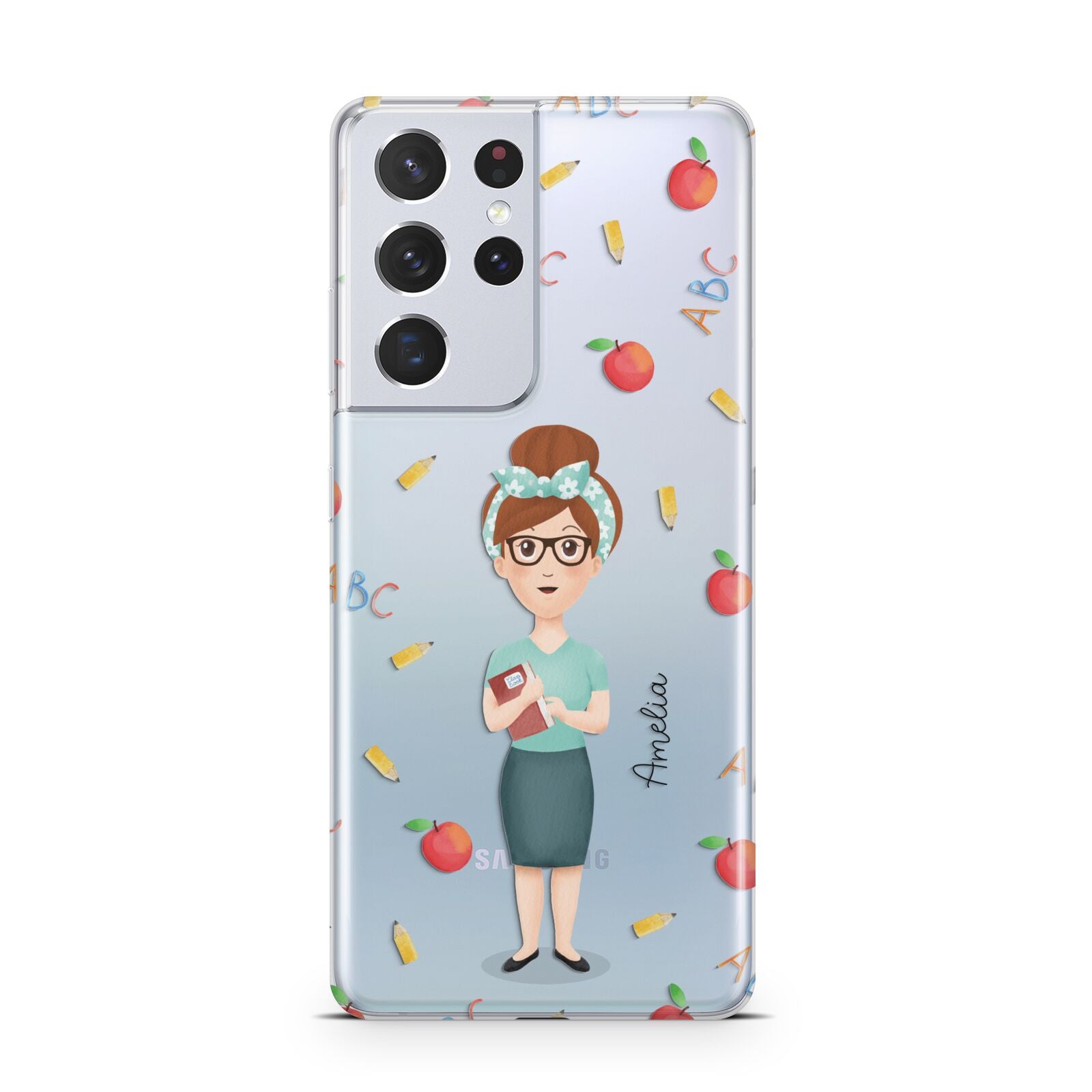 Personalised Teacher Cartoon Samsung S21 Ultra Case