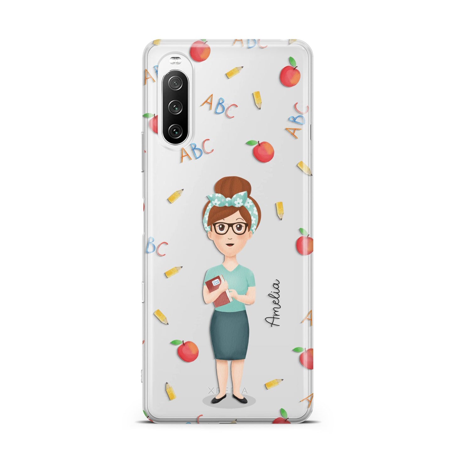 Personalised Teacher Cartoon Sony Xperia 10 III Case