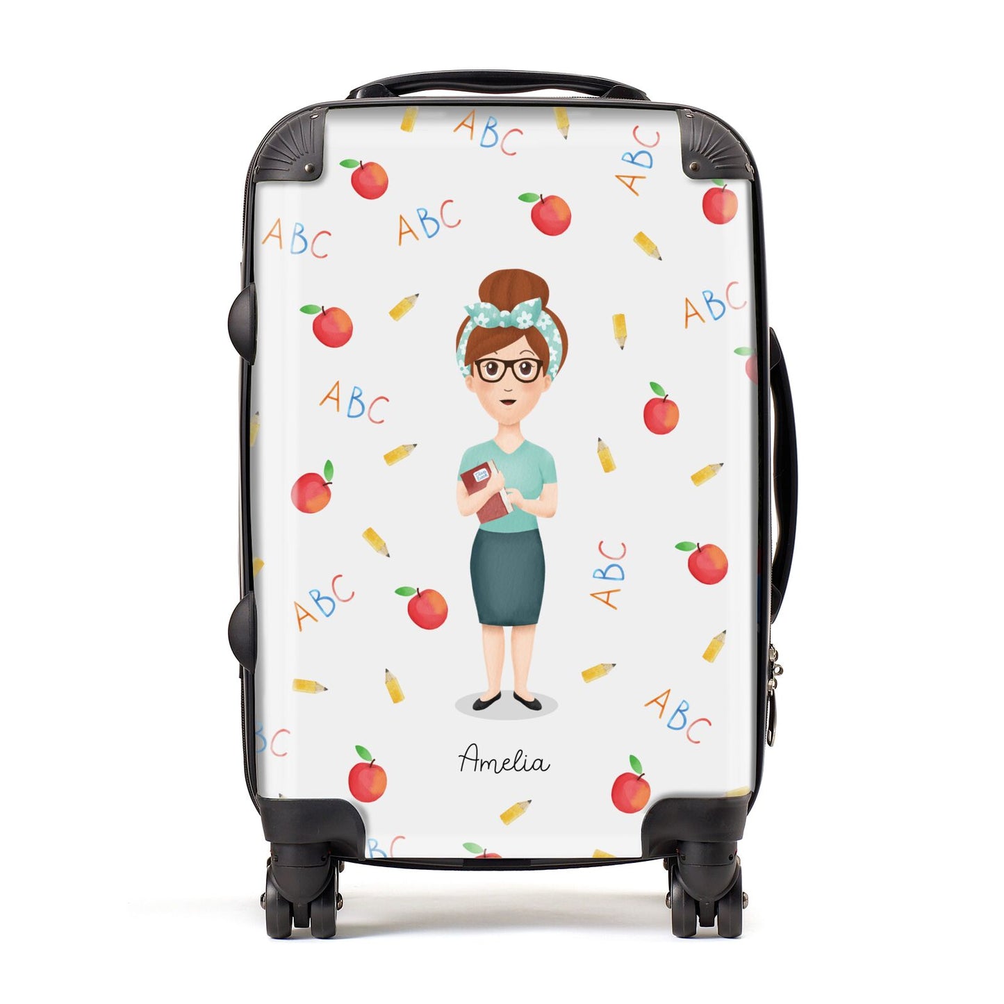 Personalised Teacher Cartoon Suitcase