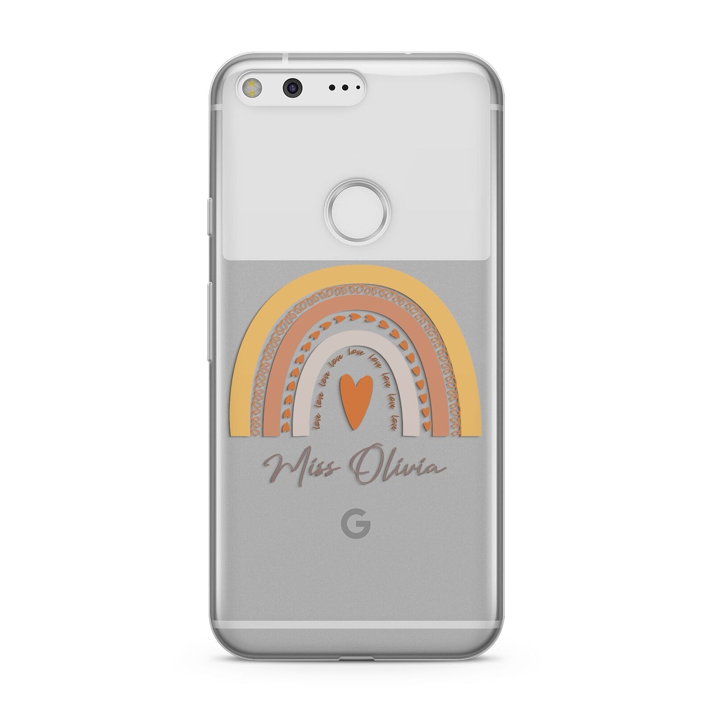 Personalised Teacher Neutral Rainbow Google Pixel Case