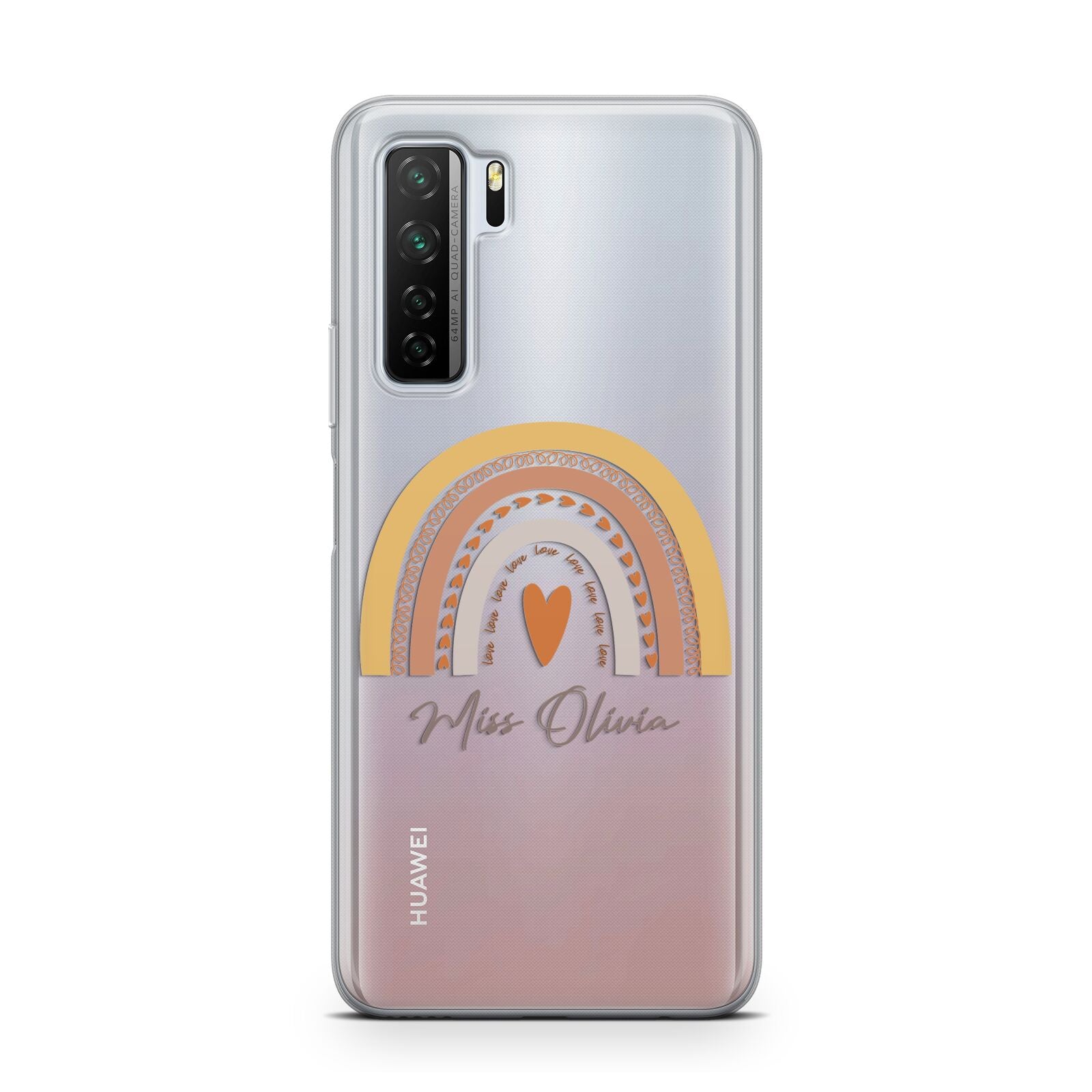 Personalised Teacher Neutral Rainbow Huawei P40 Lite 5G Phone Case