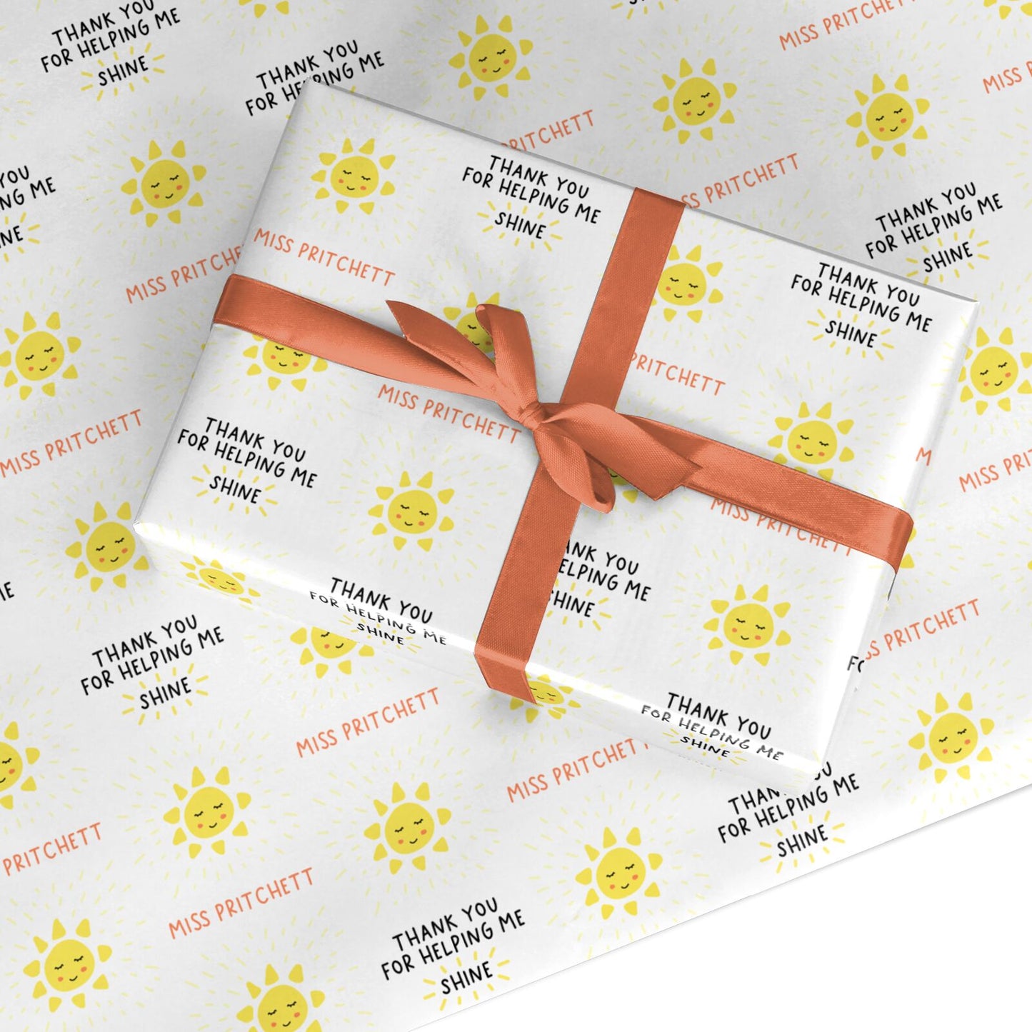 Personalised Teacher Thank You Custom Wrapping Paper