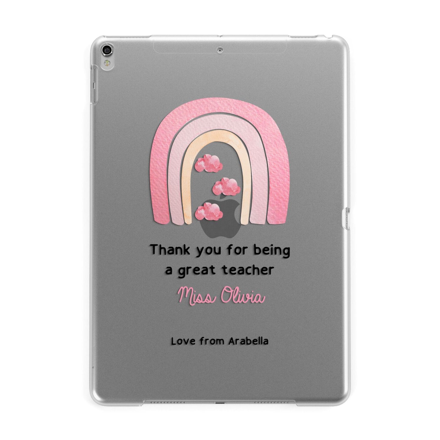 Personalised Teacher Thanks Apple iPad Silver Case