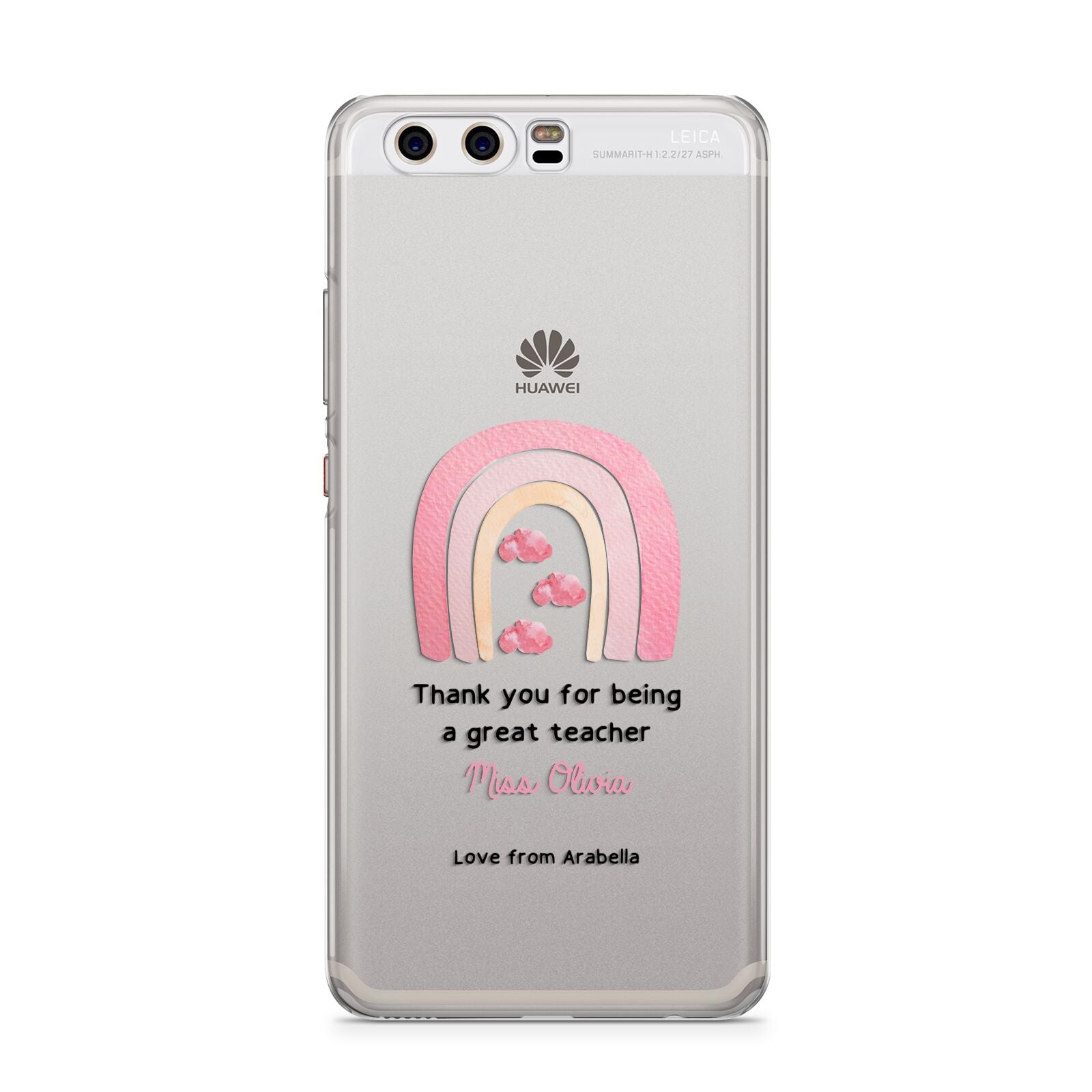 Personalised Teacher Thanks Huawei P10 Phone Case