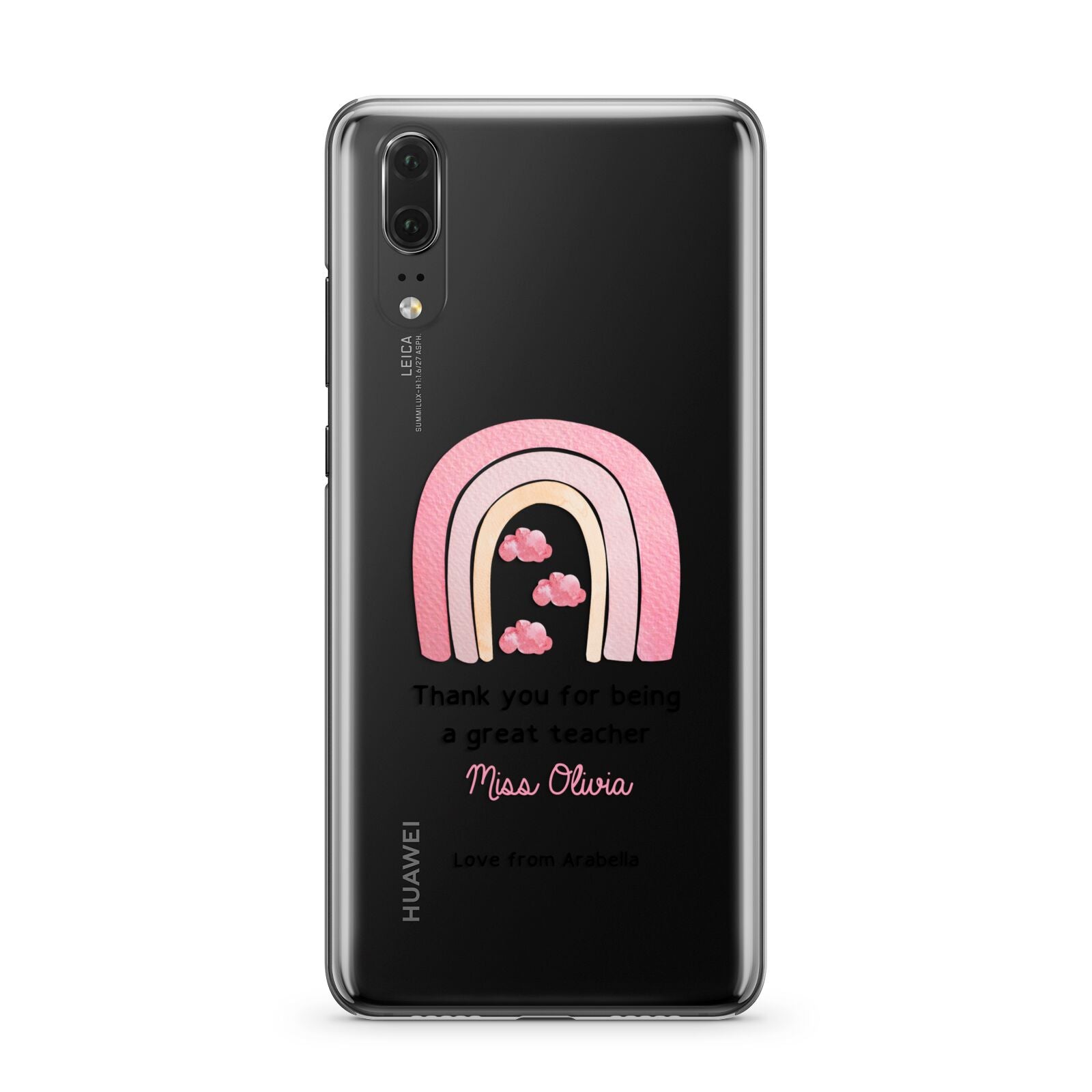 Personalised Teacher Thanks Huawei P20 Phone Case