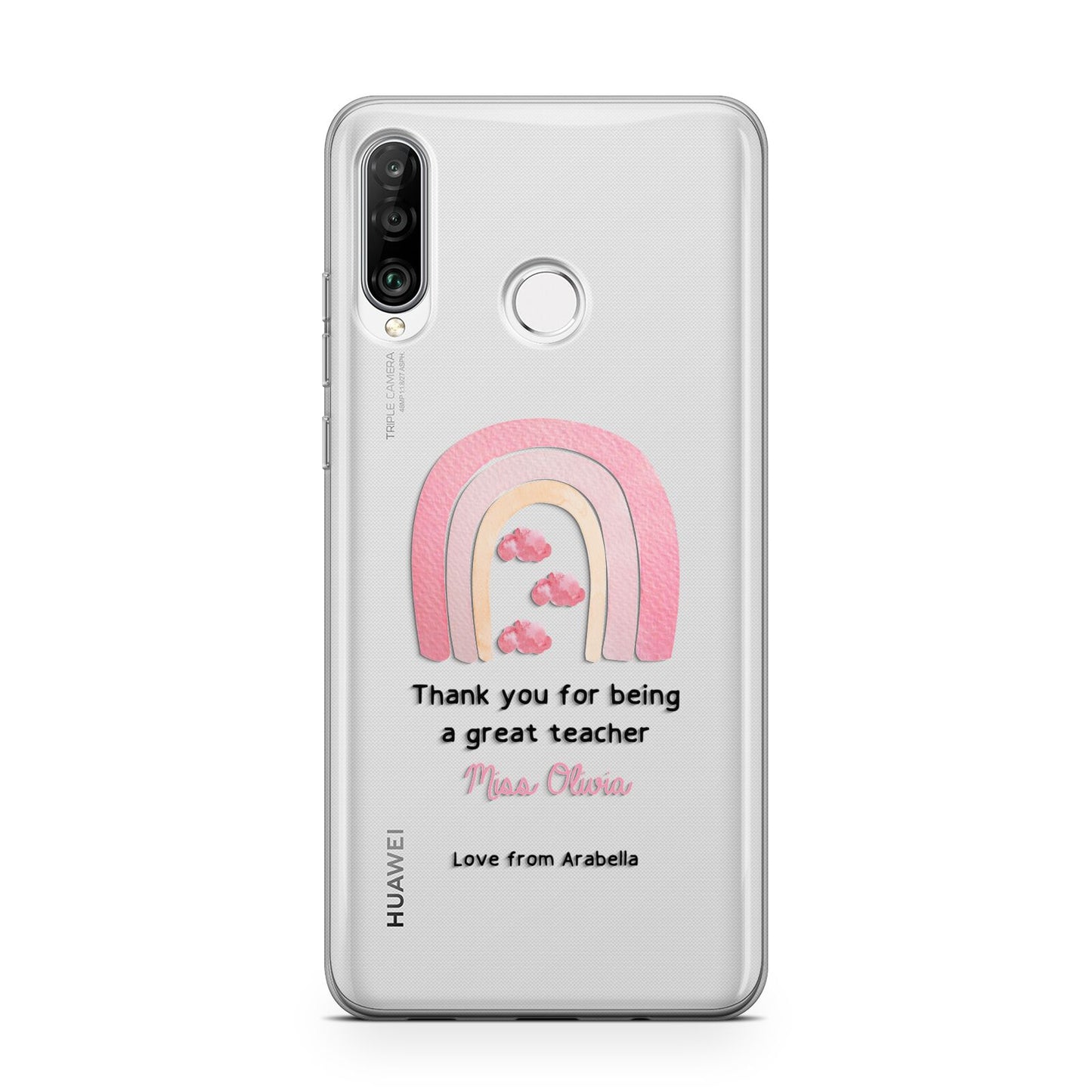 Personalised Teacher Thanks Huawei P30 Lite Phone Case