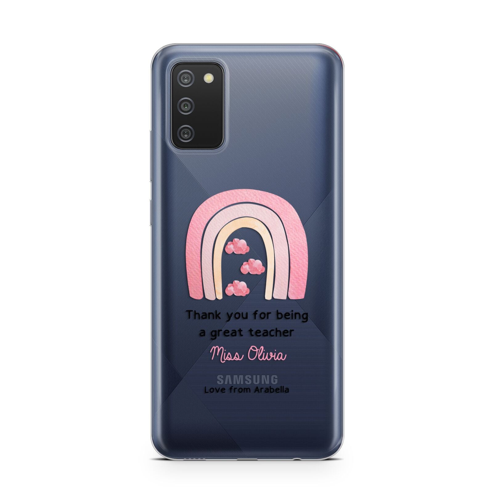 Personalised Teacher Thanks Samsung A02s Case