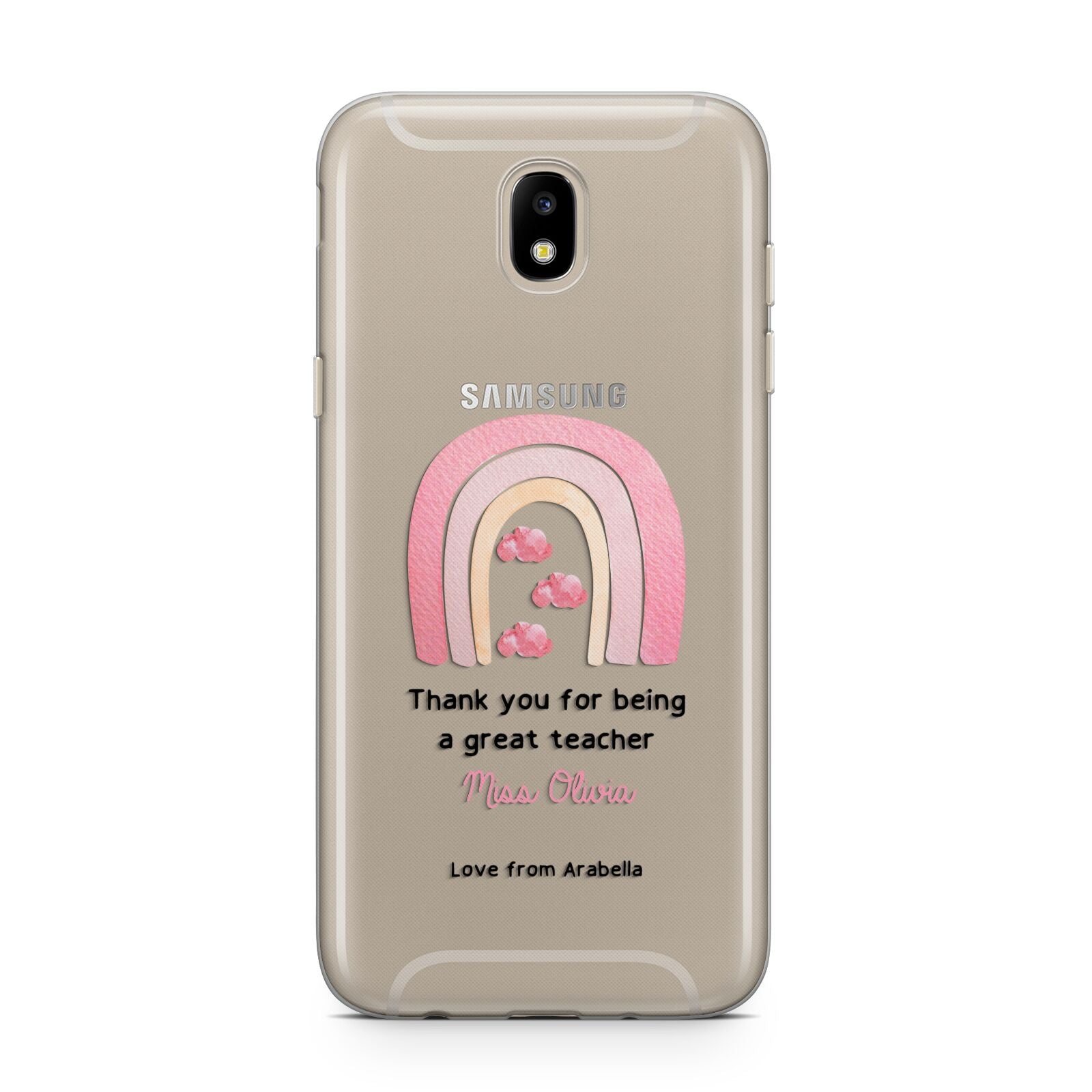 Personalised Teacher Thanks Samsung J5 2017 Case