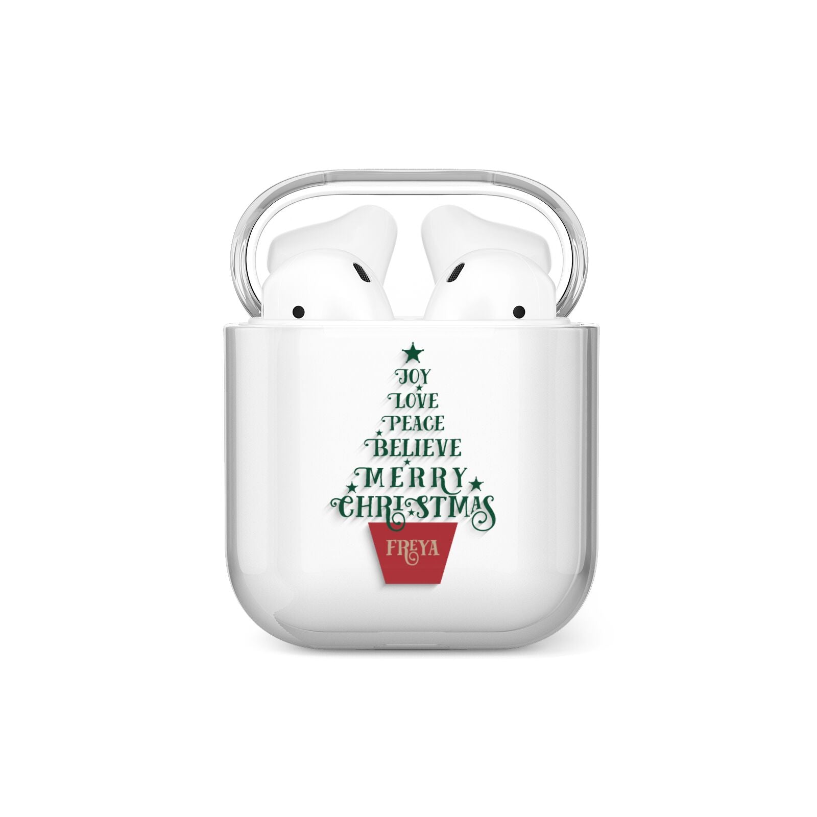 Personalised Text Christmas Tree AirPods Case