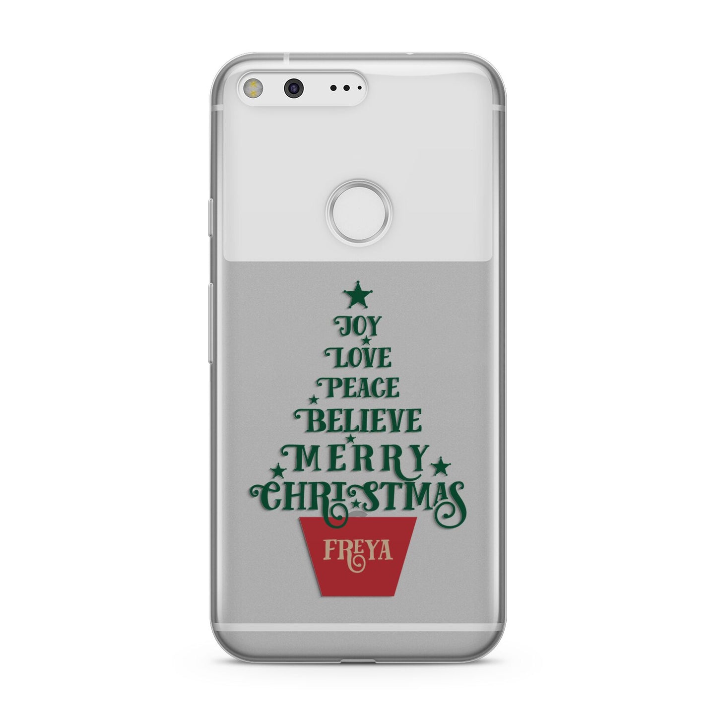 Personalised Text Christmas Tree Google Pixel Case