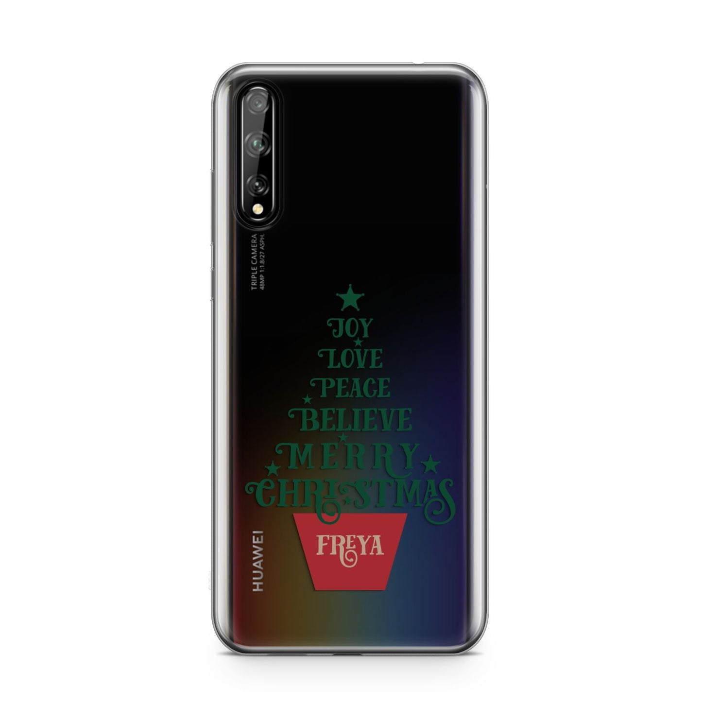 Personalised Text Christmas Tree Huawei Enjoy 10s Phone Case