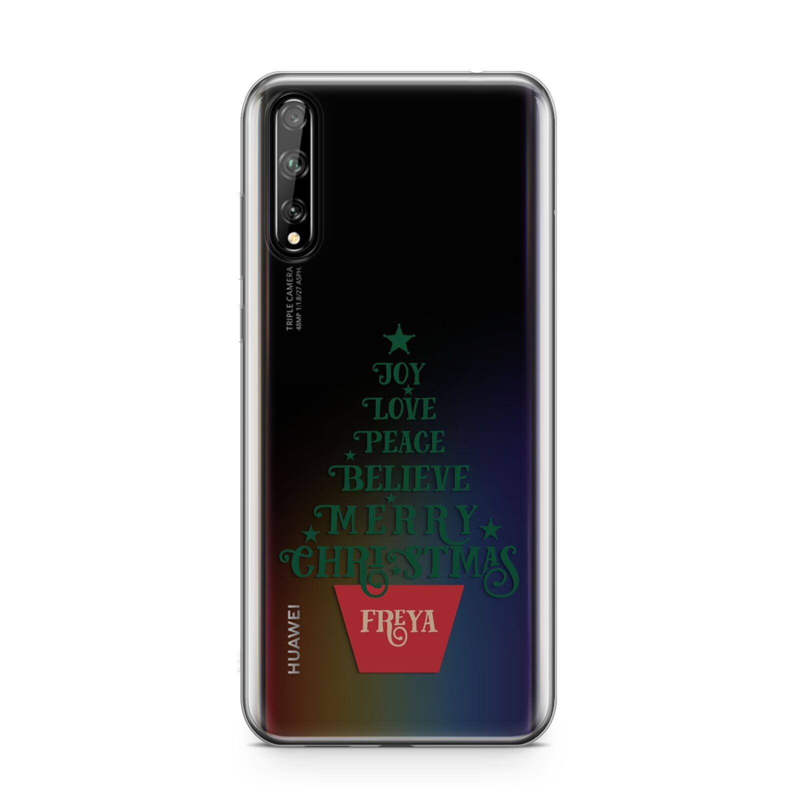 Personalised Text Christmas Tree Huawei Enjoy 10s Phone Case