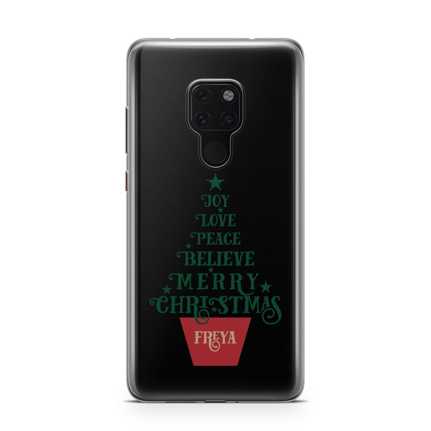 Personalised Text Christmas Tree Huawei Mate 20 Phone Case