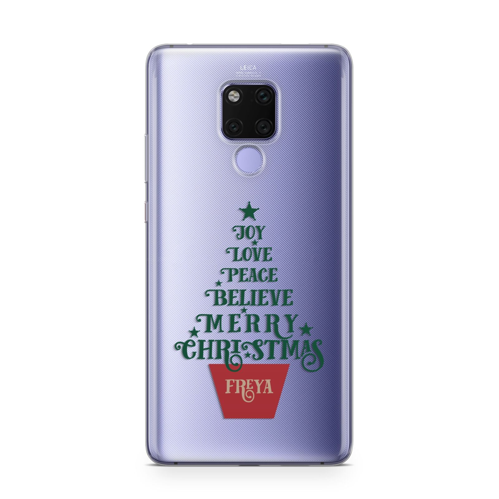 Personalised Text Christmas Tree Huawei Mate 20X Phone Case