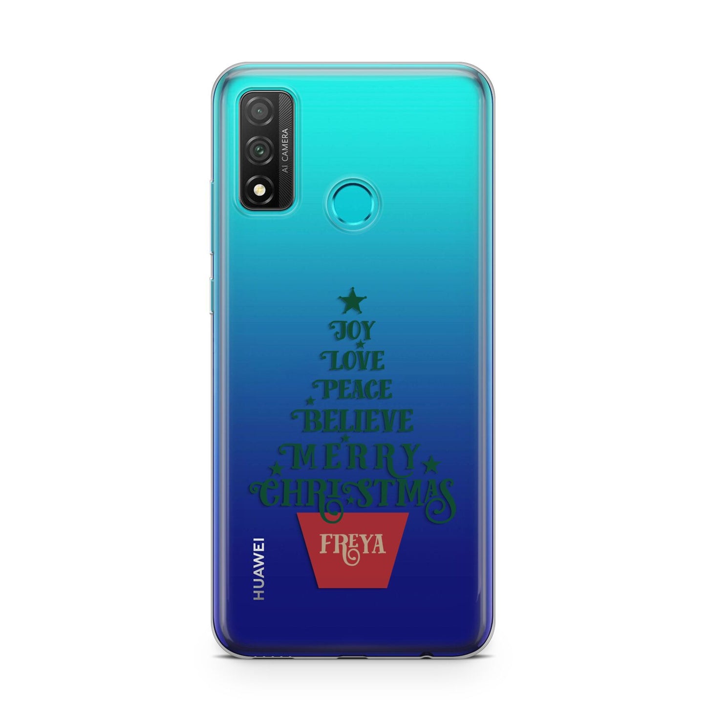 Personalised Text Christmas Tree Huawei P Smart 2020