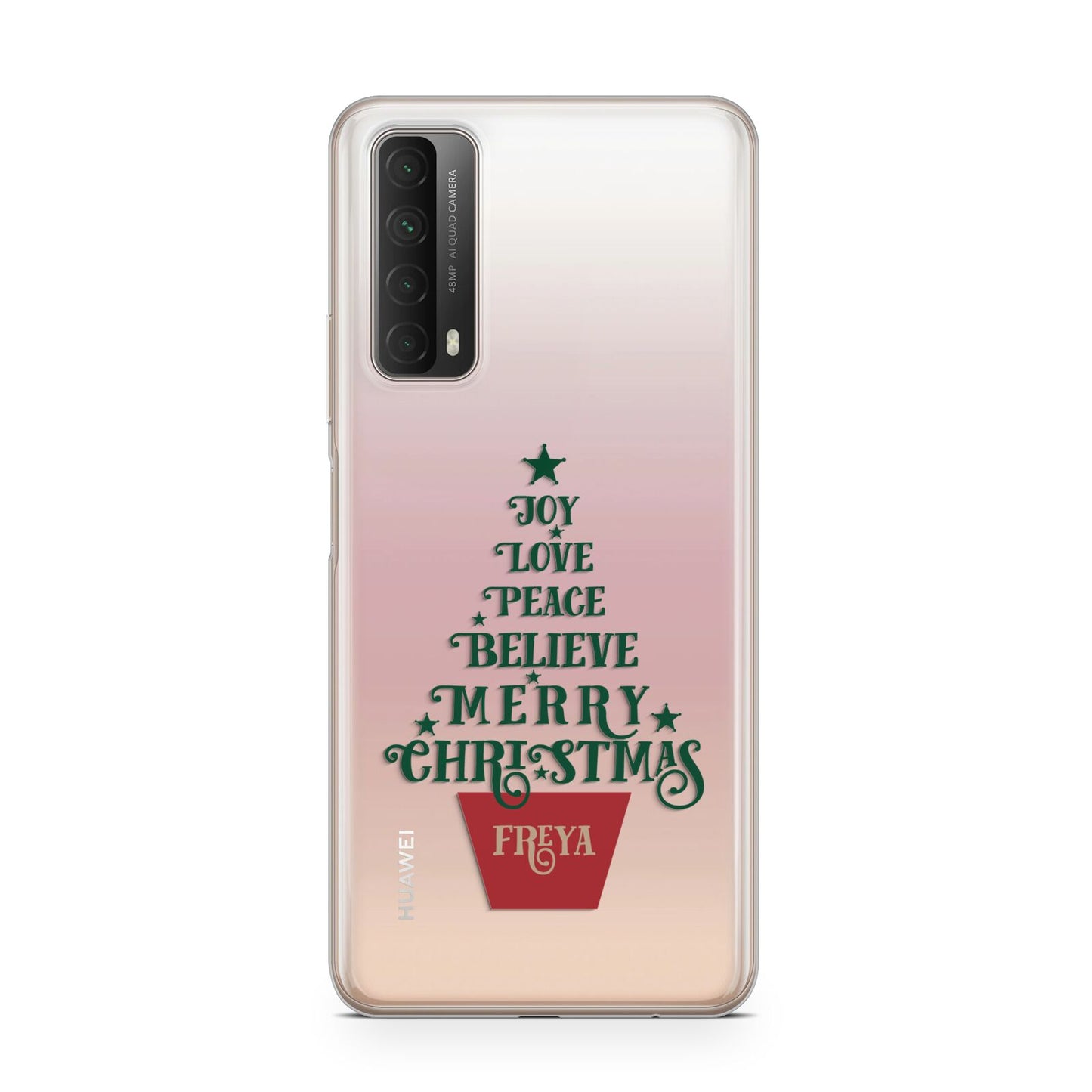 Personalised Text Christmas Tree Huawei P Smart 2021