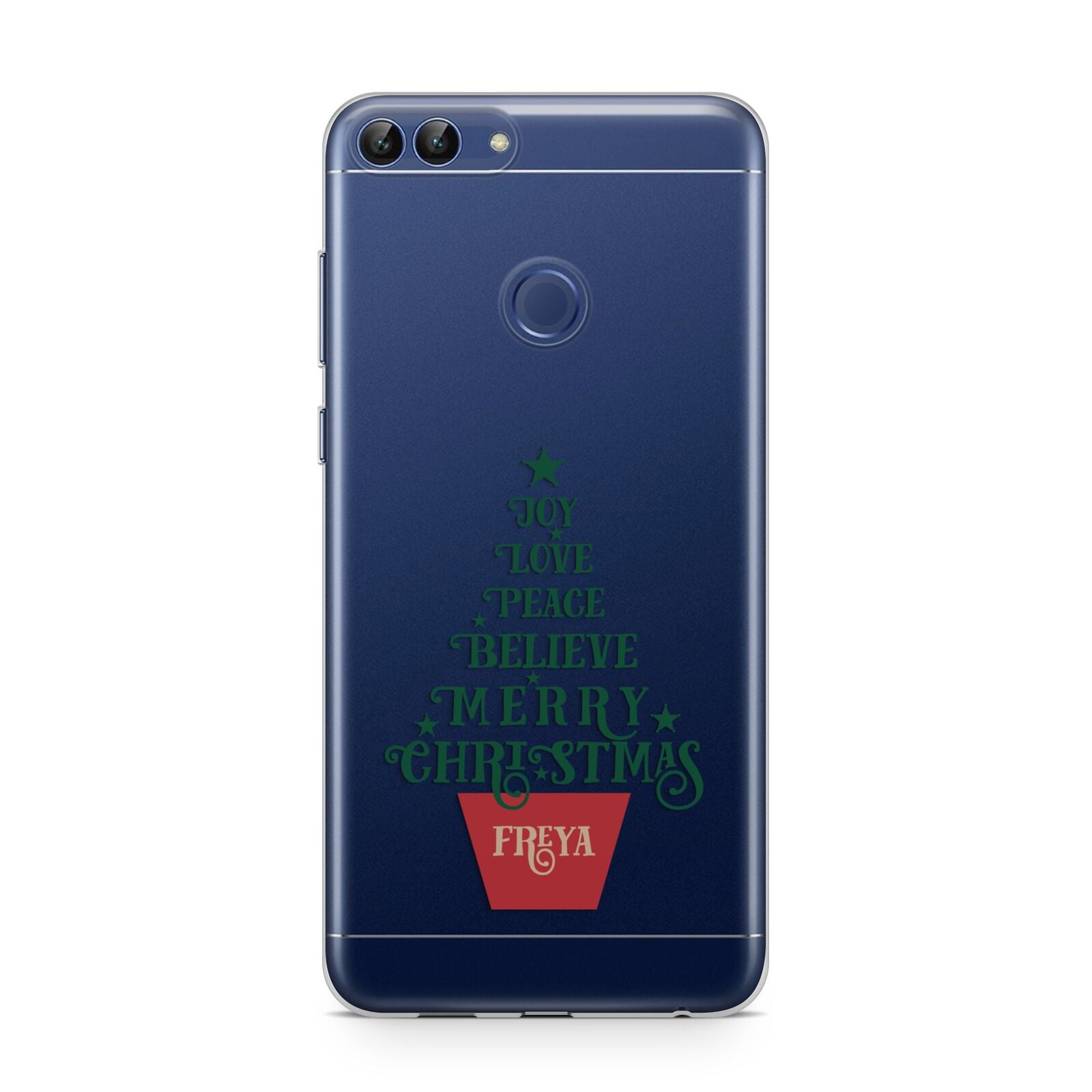 Personalised Text Christmas Tree Huawei P Smart Case