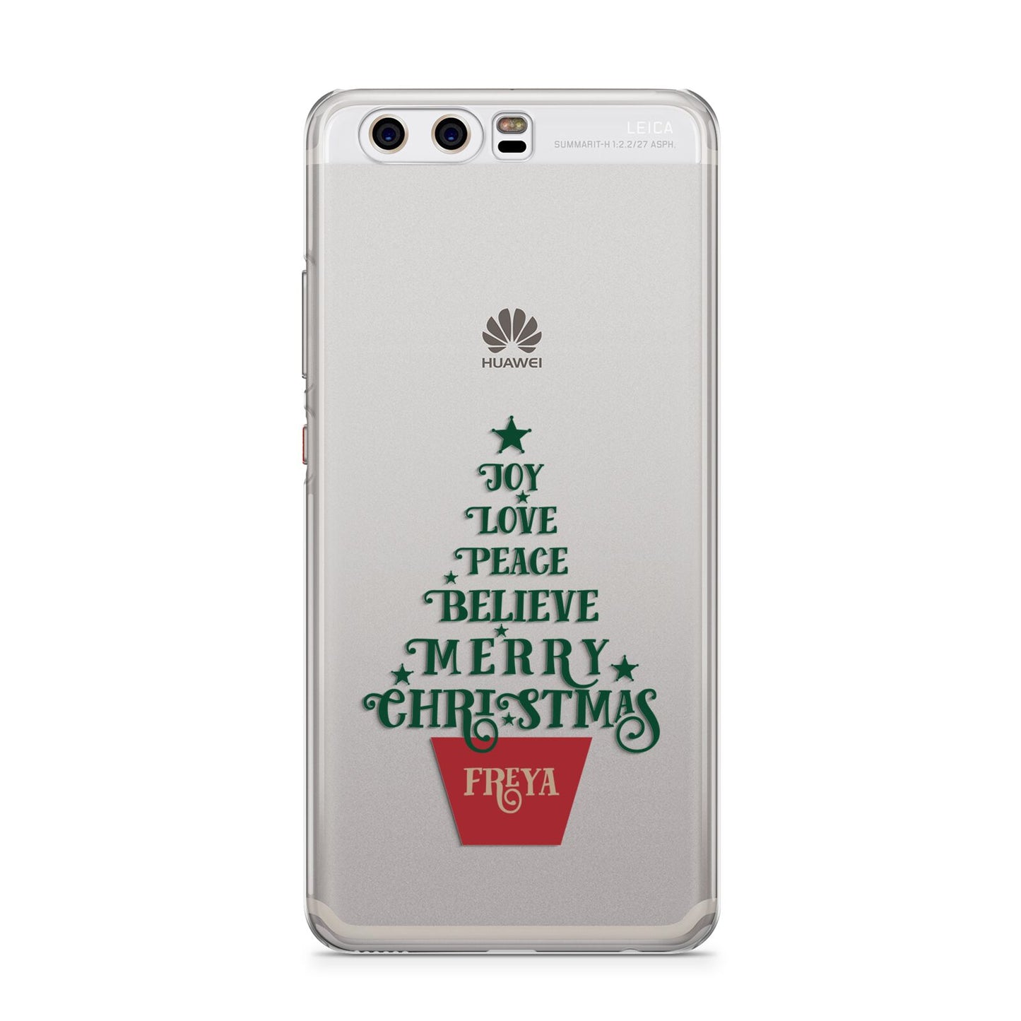 Personalised Text Christmas Tree Huawei P10 Phone Case