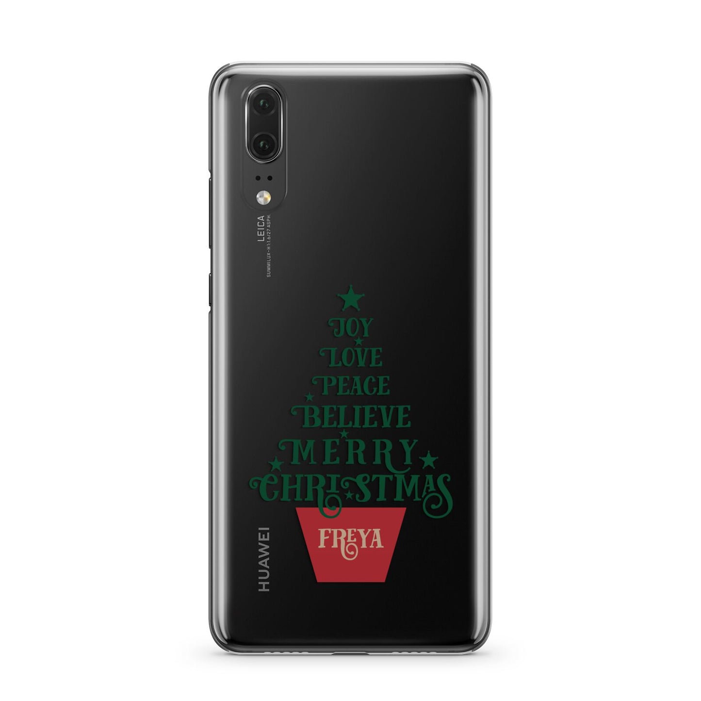 Personalised Text Christmas Tree Huawei P20 Phone Case