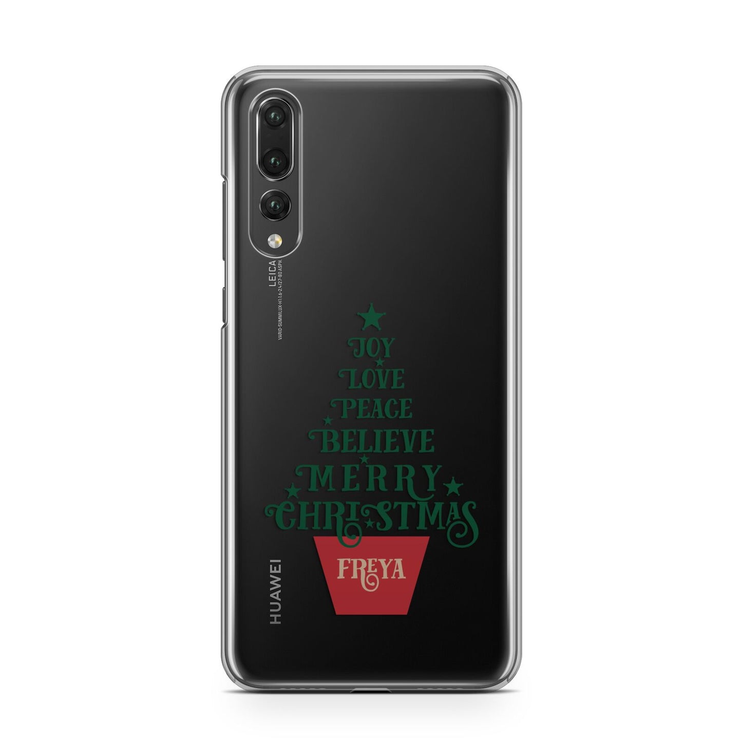 Personalised Text Christmas Tree Huawei P20 Pro Phone Case