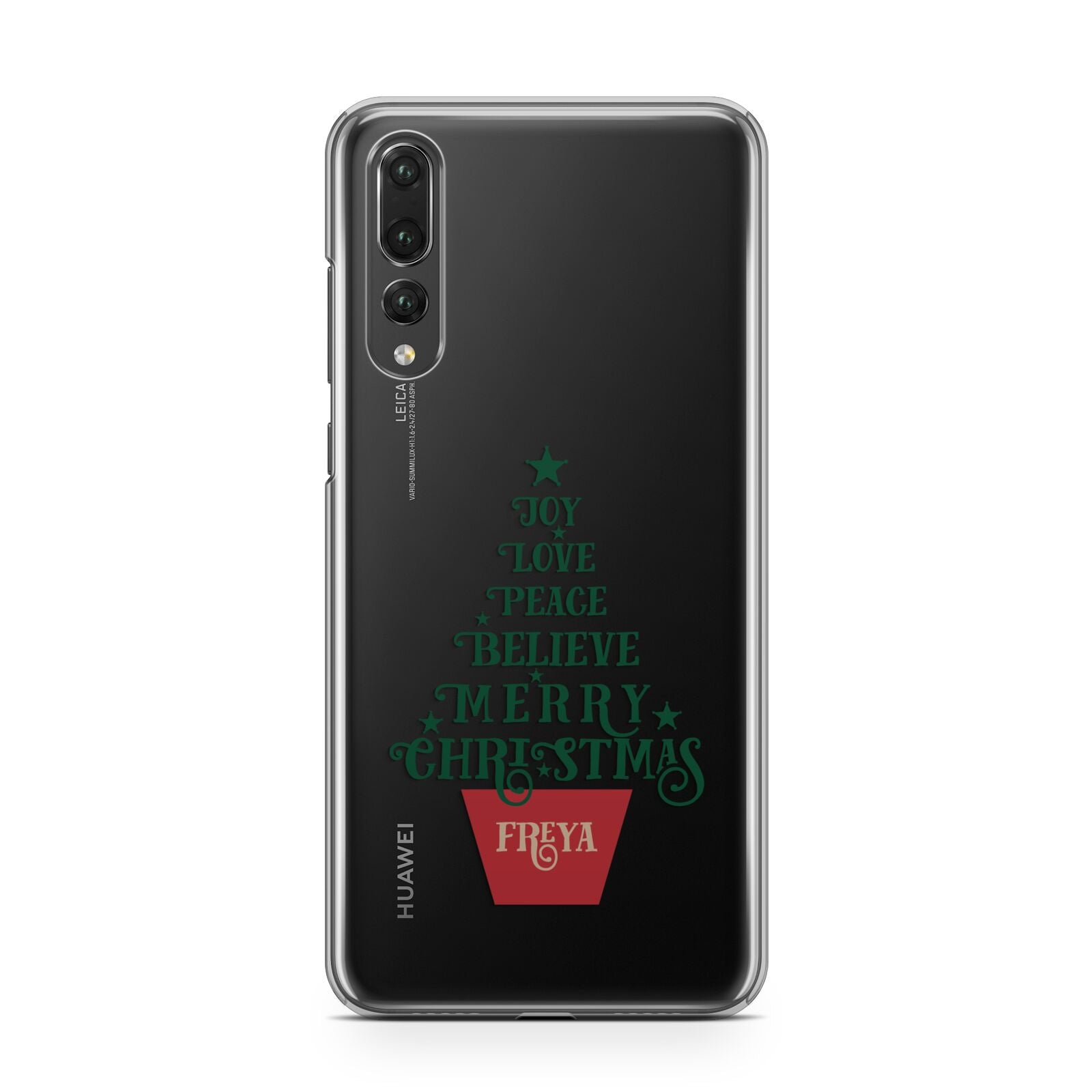 Personalised Text Christmas Tree Huawei P20 Pro Phone Case