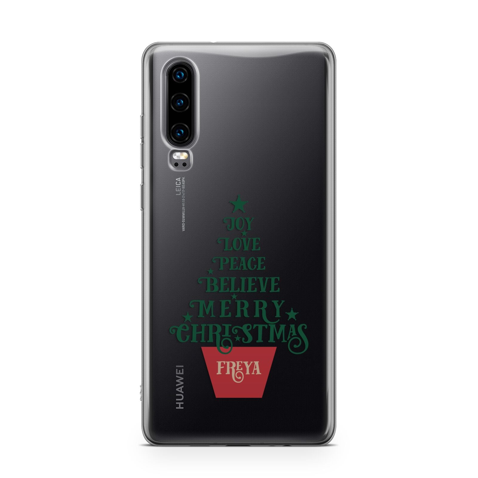 Personalised Text Christmas Tree Huawei P30 Phone Case