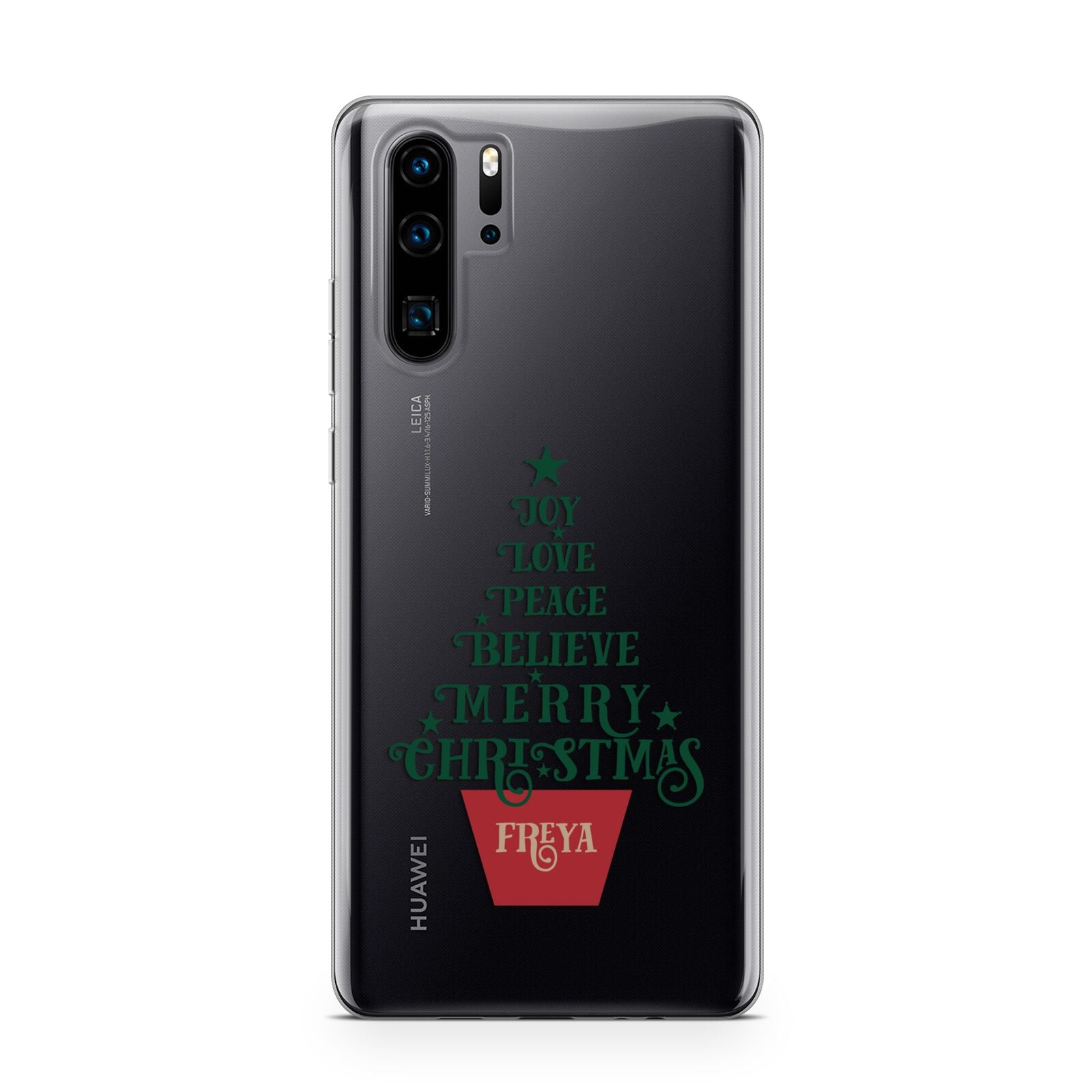 Personalised Text Christmas Tree Huawei P30 Pro Phone Case