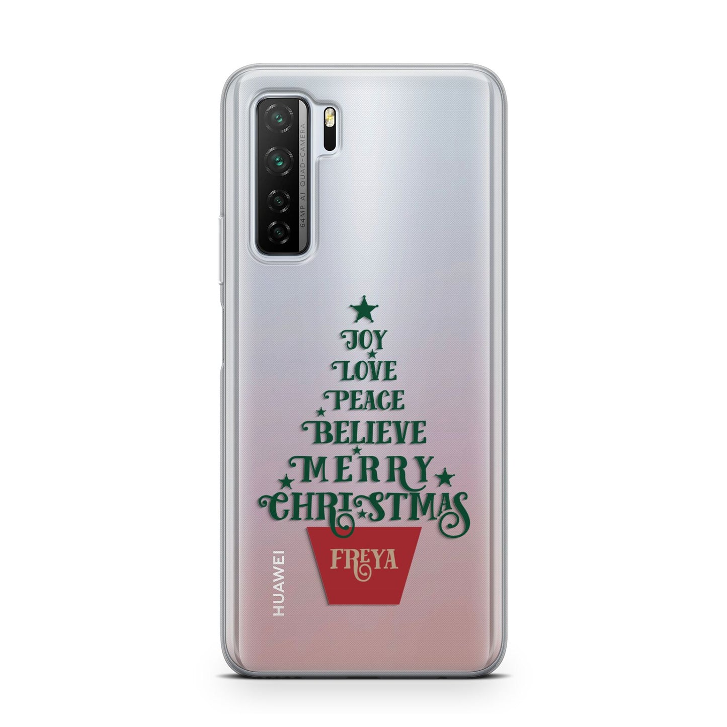 Personalised Text Christmas Tree Huawei P40 Lite 5G Phone Case